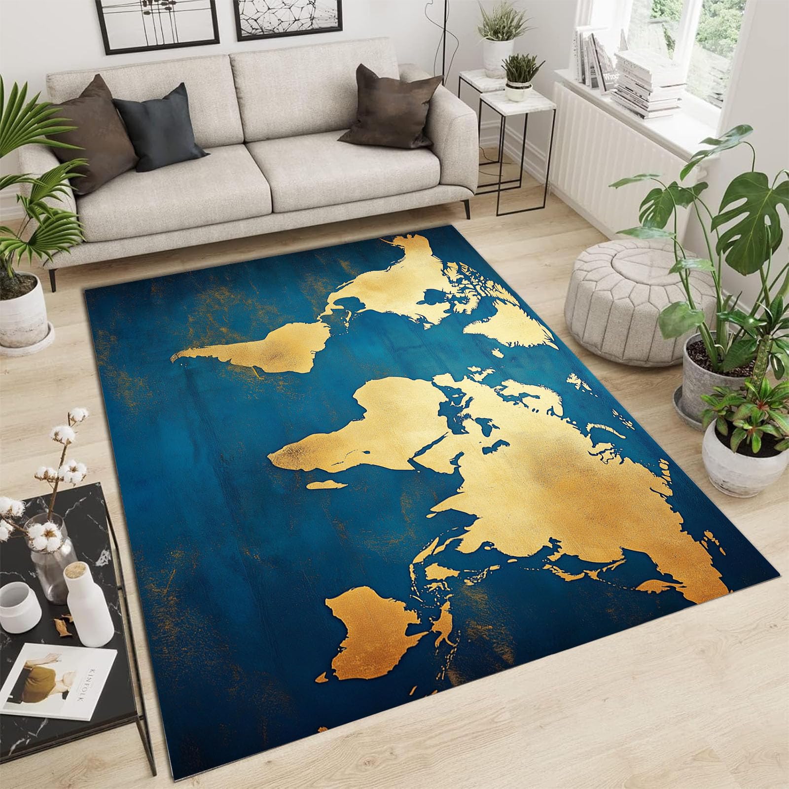 Tapis de salon anti-glisse et facile à nettoyer pour en finir avec les tapis instables