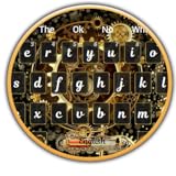 Clock Luxury Gold Keyboard Theme