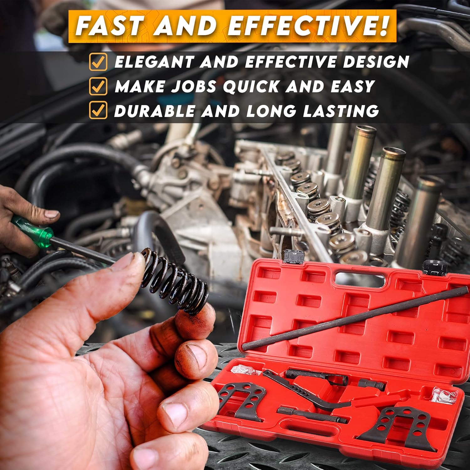 Flaring Tool Set (9 Piece - Professional Grade) Heavy Duty Brake Line Flaring Tool Kit and Swage Tool, Flare Tool with Tubing Straightener or Cutter (Not a Double Brake Flaring Tool)