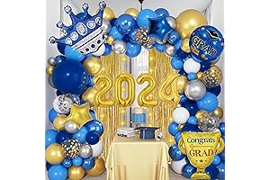Decoraciones de Graduación 2022 Azul y Amarillo para Graduación Universitaria o Secundaria