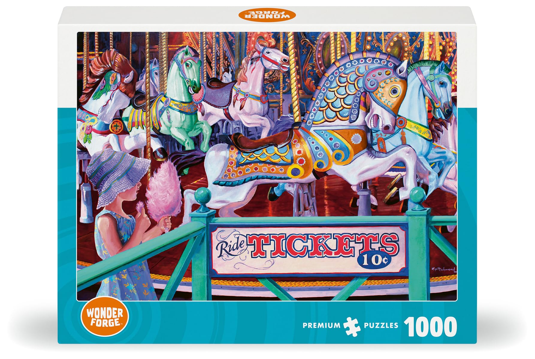 Amazon.com: Wonder Forge Cotton Candy Carousel 1000 Piece Jigsaw
