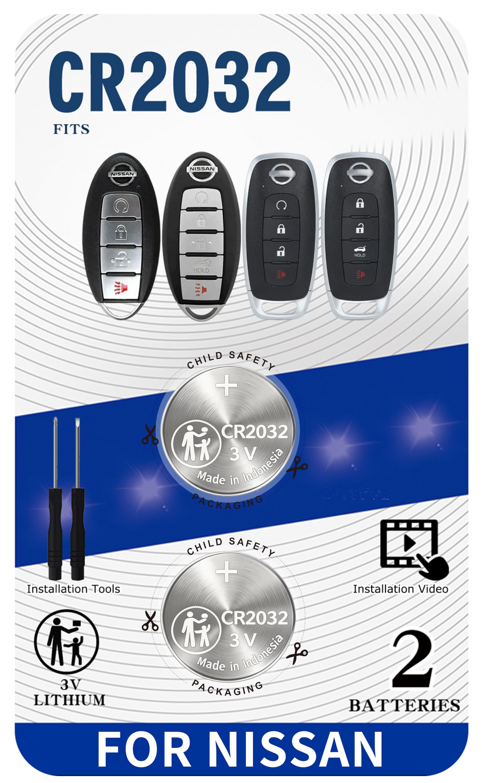 Amazon.com: Key Fob Battery for Nissan Infiniti (2 Pack) CR2032