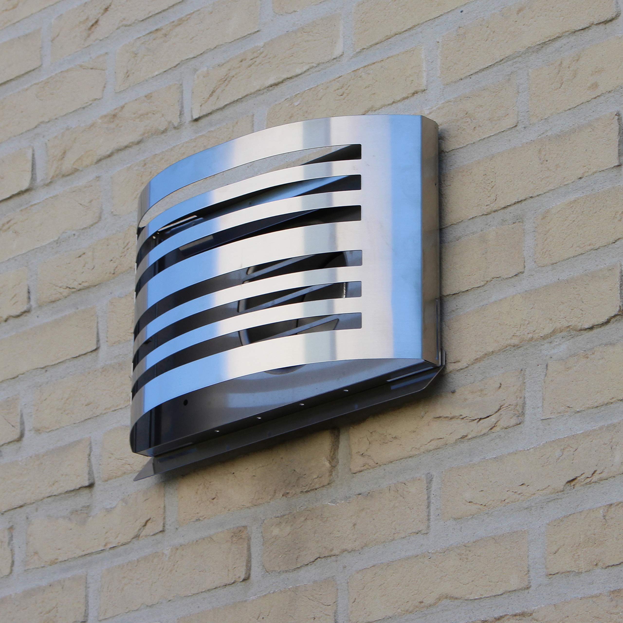Grille d'évacuation design avec clapet anti-retour isolé en acier inoxydable 304 - V2A brossé (DN 150/150 mm)