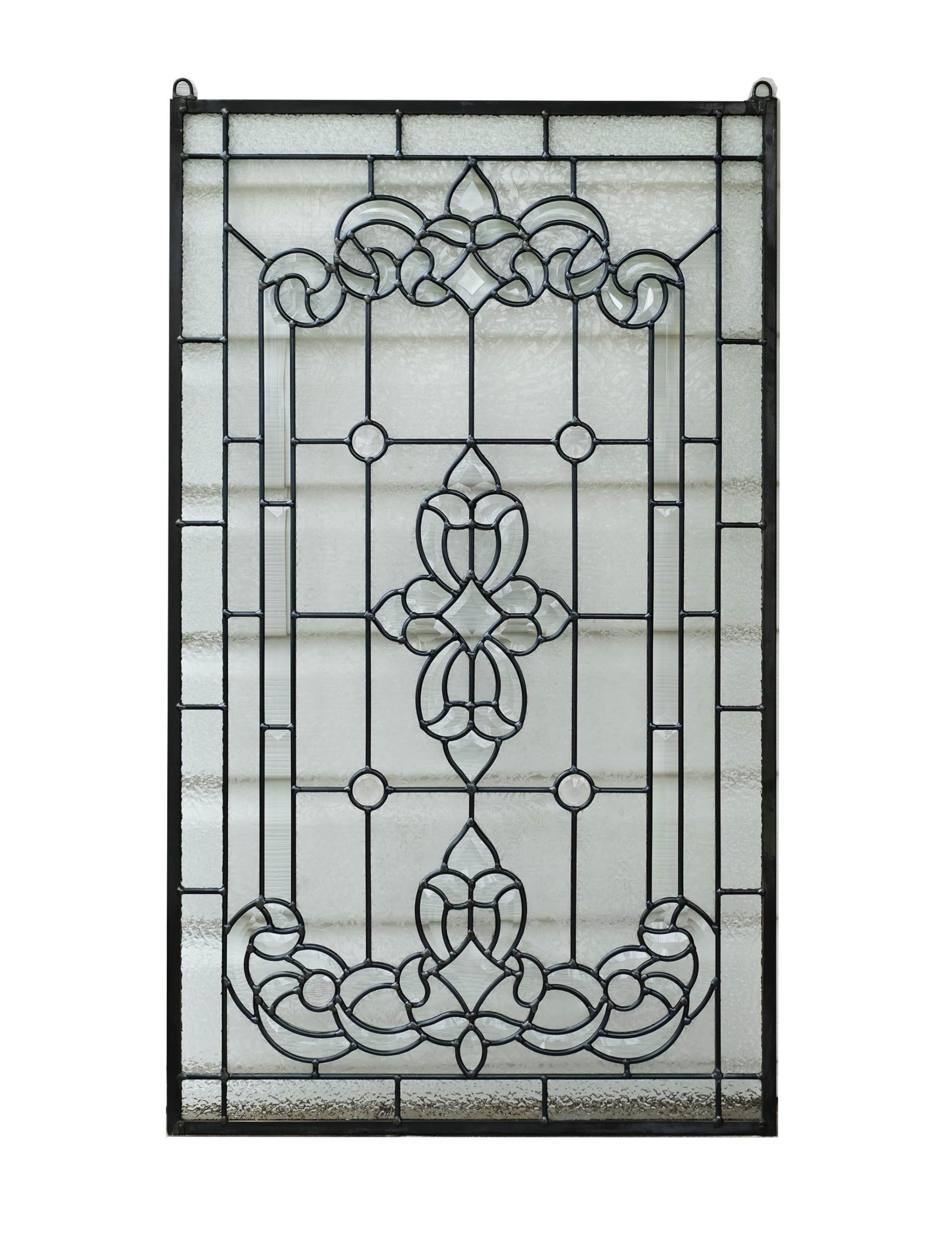 TMI ART PANELAll Clear Stained Glass Beveled Window Panel 20x34.25 inches TMI2034-125