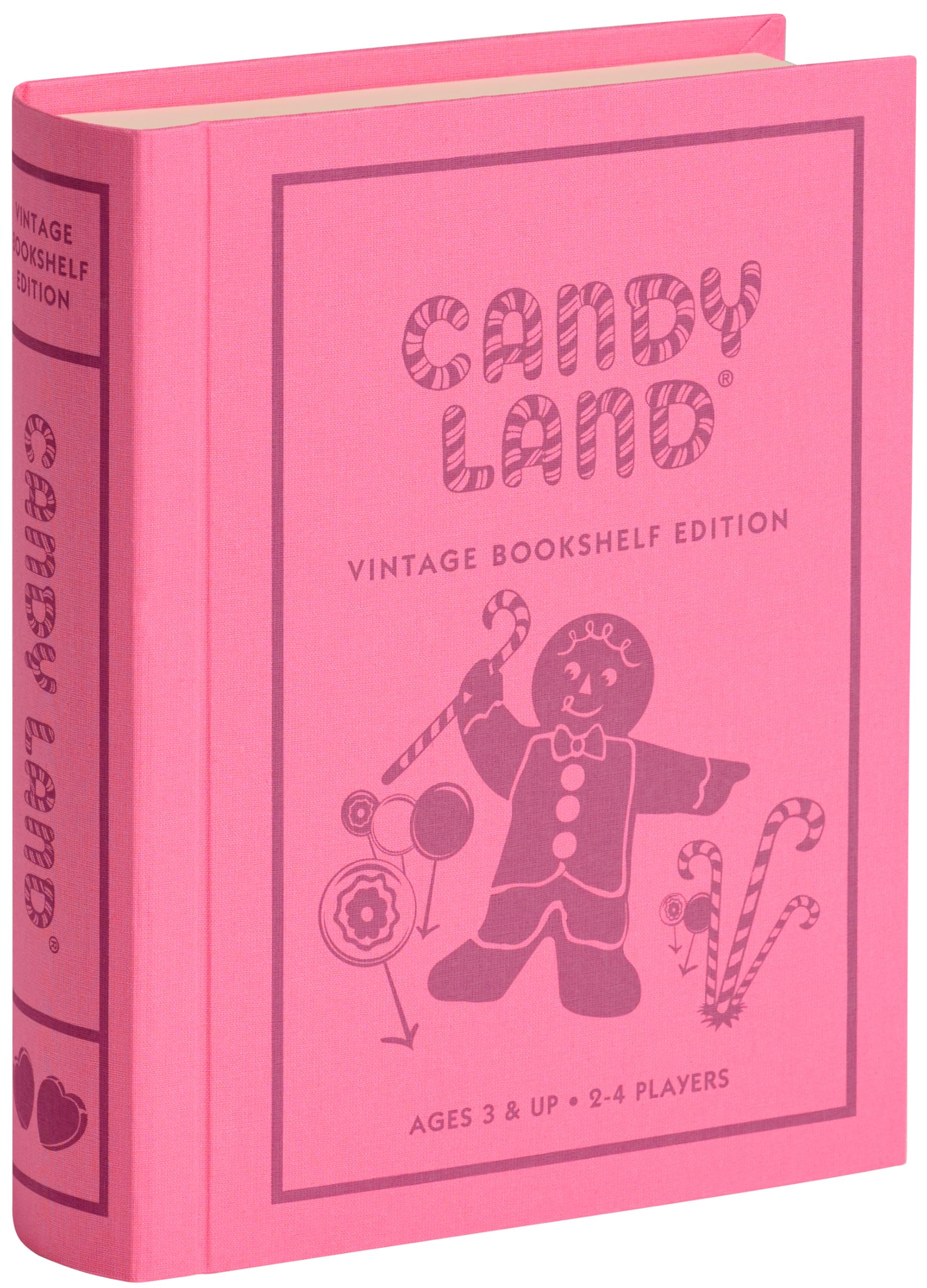 Candy Land Vintage Bookshelf Edition by WS Game Company, Classic Board Games for Kids with Linen-Wrapped Book Box, 1978 Retro Graphics & Slipcase, Ages 3+, Suitable for 2-4 Players