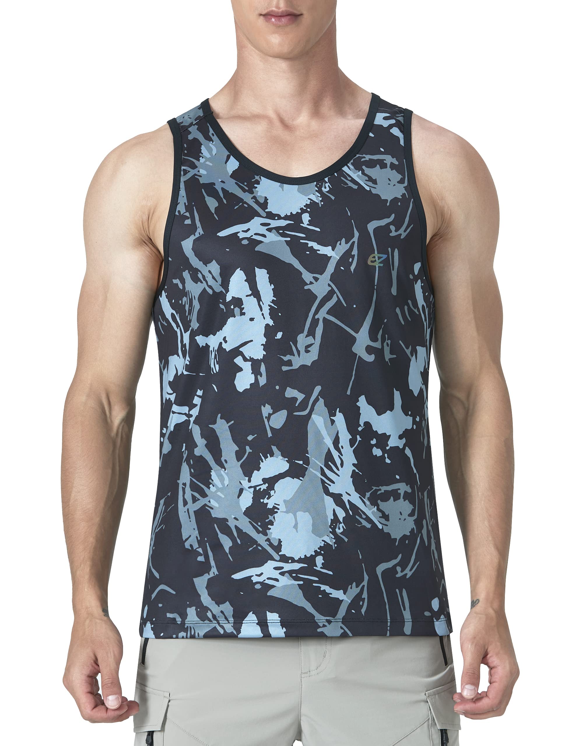 EZRUN Men's Quick Dry Workout Tank Top UPF 50+ Sweat-Wicking Gym Shirt