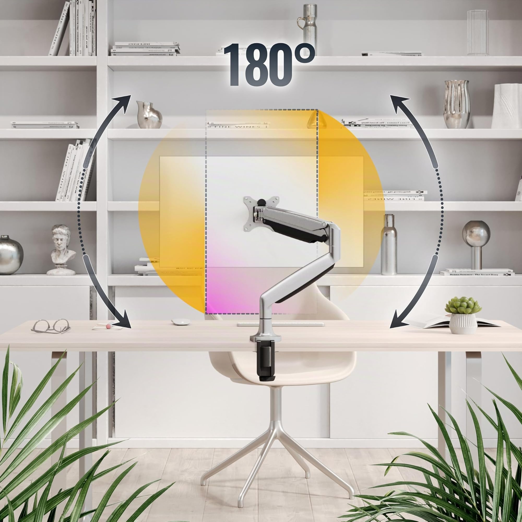 RICOO TS9711 Supporto monitor da scrivania 13-32 pollici per 13 32 pollici girevole inclinabile fino a 9 kg max VESA 100x100