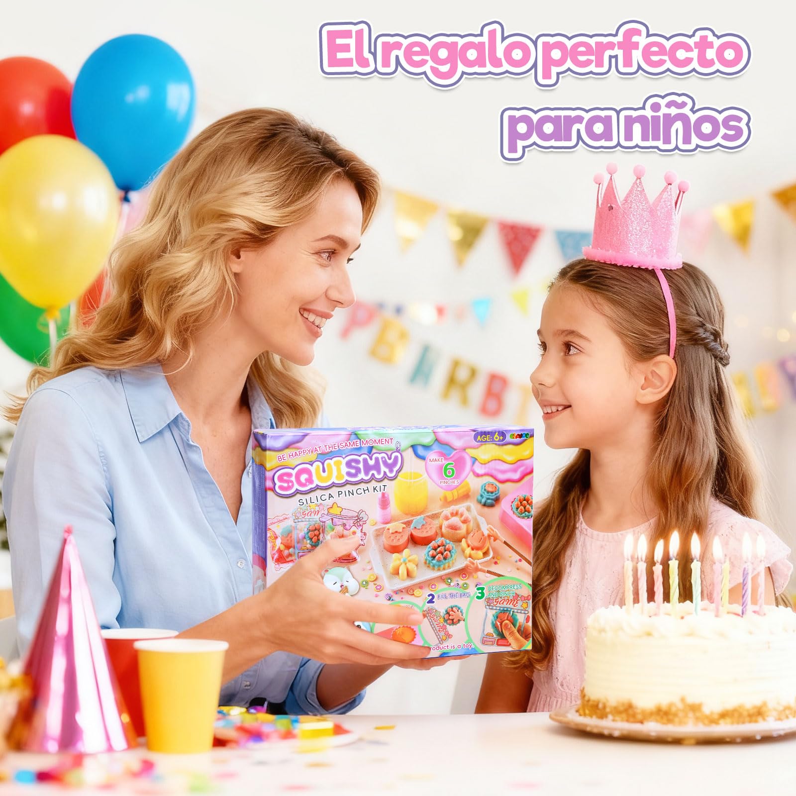 VBACALA 24 piezas Kit DIY Taba Squishy,100g de Silicona AB Mezcla 1:1Crea Taba Squishy con Forma de Pata,Flores,Hierba,Fresas,Pasteles Squishy Antiestrés,Regalo Antiestrés DIY para Niños y Adultos
