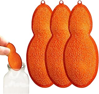 de garrafas de feijão,Esponja reutilizável para limpeza de garrafas - Esponja reutilizável para garrafas, 3 peças, conjunto de limpeza de garrafas para crianças, de garrafas, limpeza de garrafas Buniq