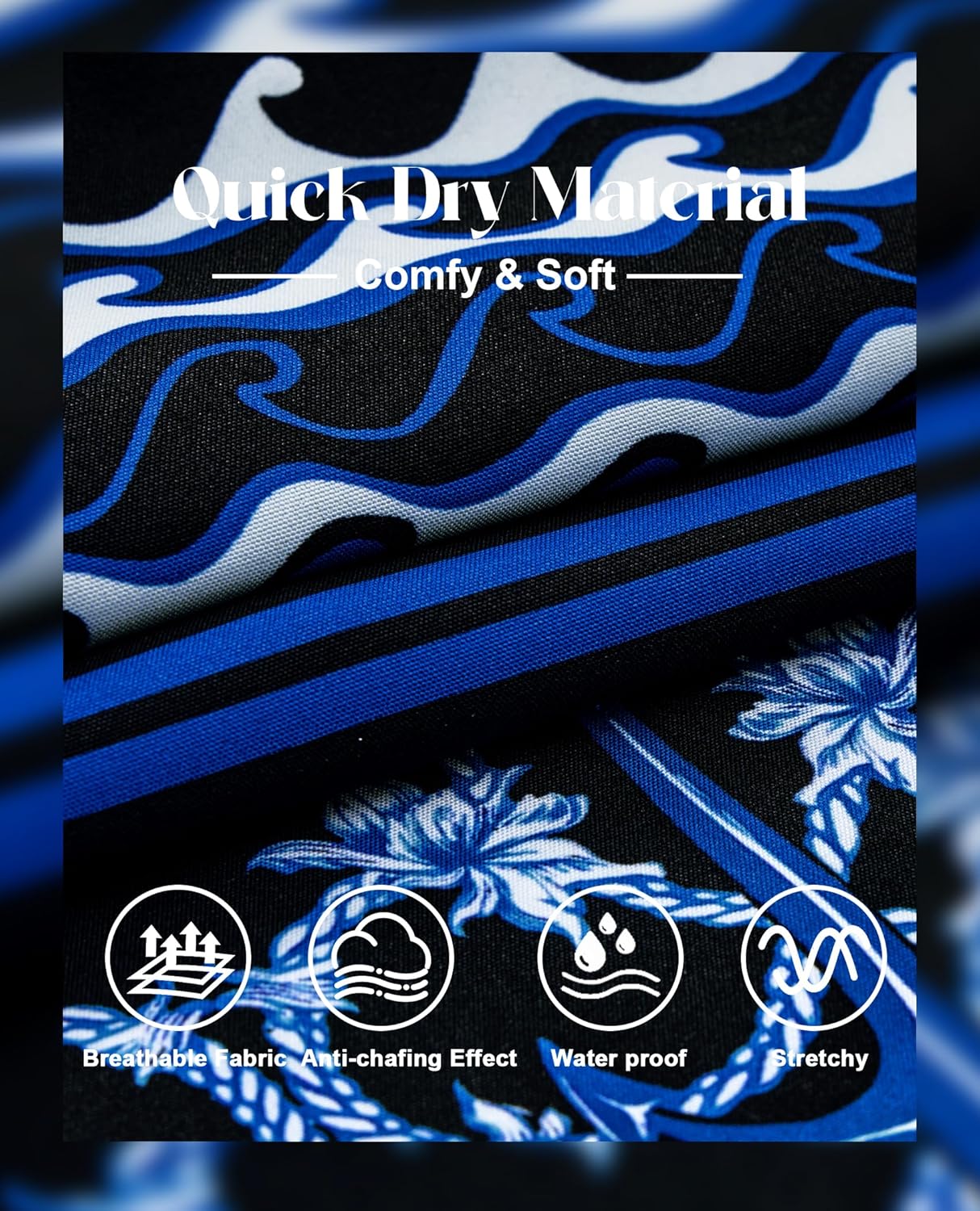 5inch Mens Swim Trunks: with Mesh Liner Pockets Drawstring Quick Dry Stretch Lined Funny Beach Swimming Pool Surf - Image 3