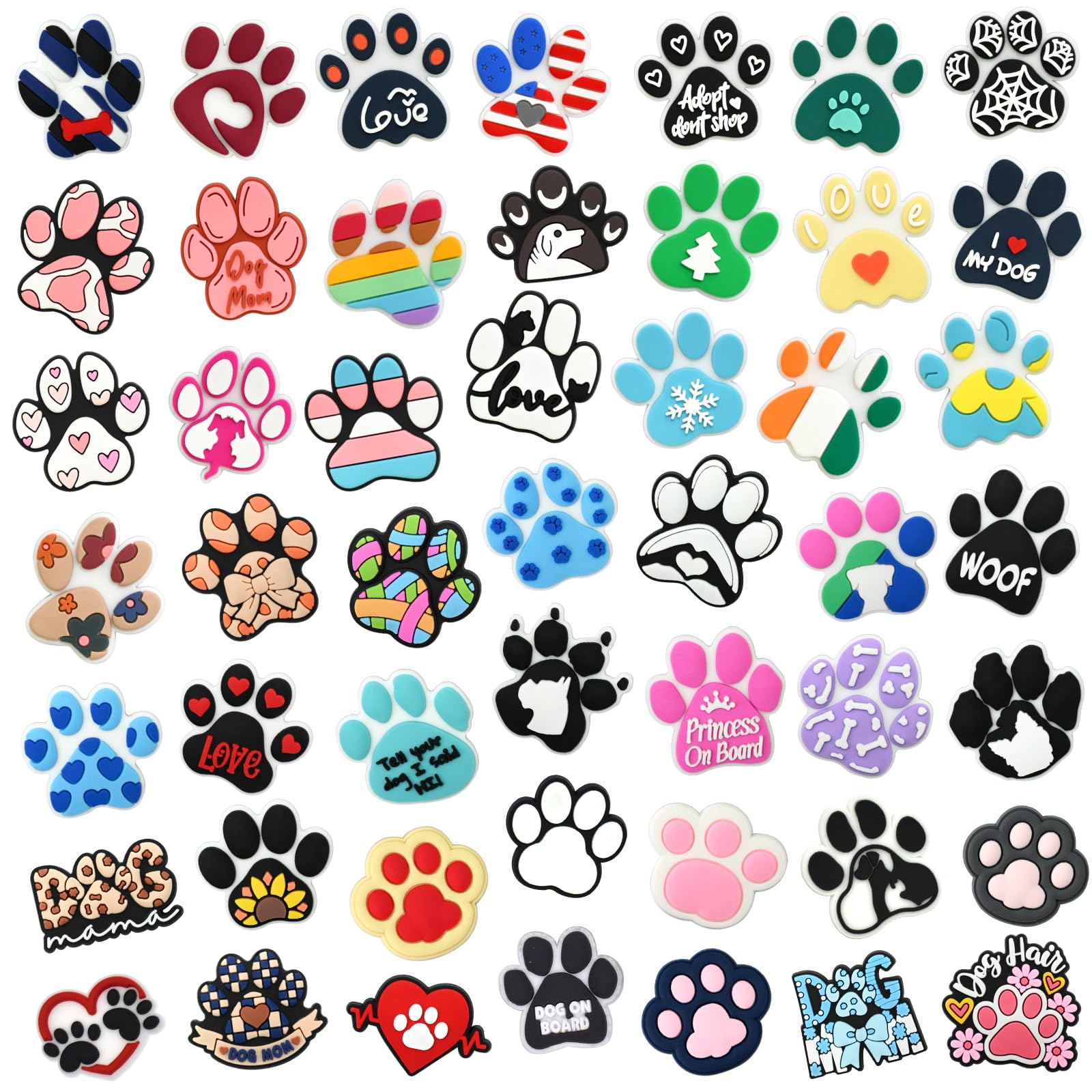 Cute Black Cat Backpacks Pins 30-100Piece Paw Print Lapel Brooch Pins Set DIY Funny Cat Dog Button Pin for Clothes Badges