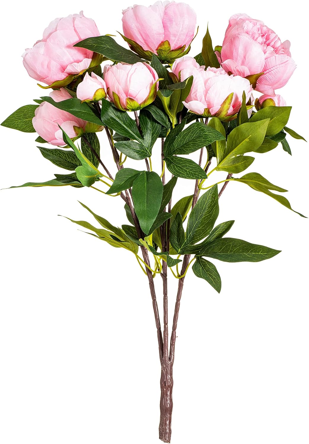 Vickerman Everyday Artificial Pink Peony Bunch 23" Long - Premium Faux Floral Decor for Wedding or Everyday Arrangements - Maintenance Free Lifelike Peony Stem