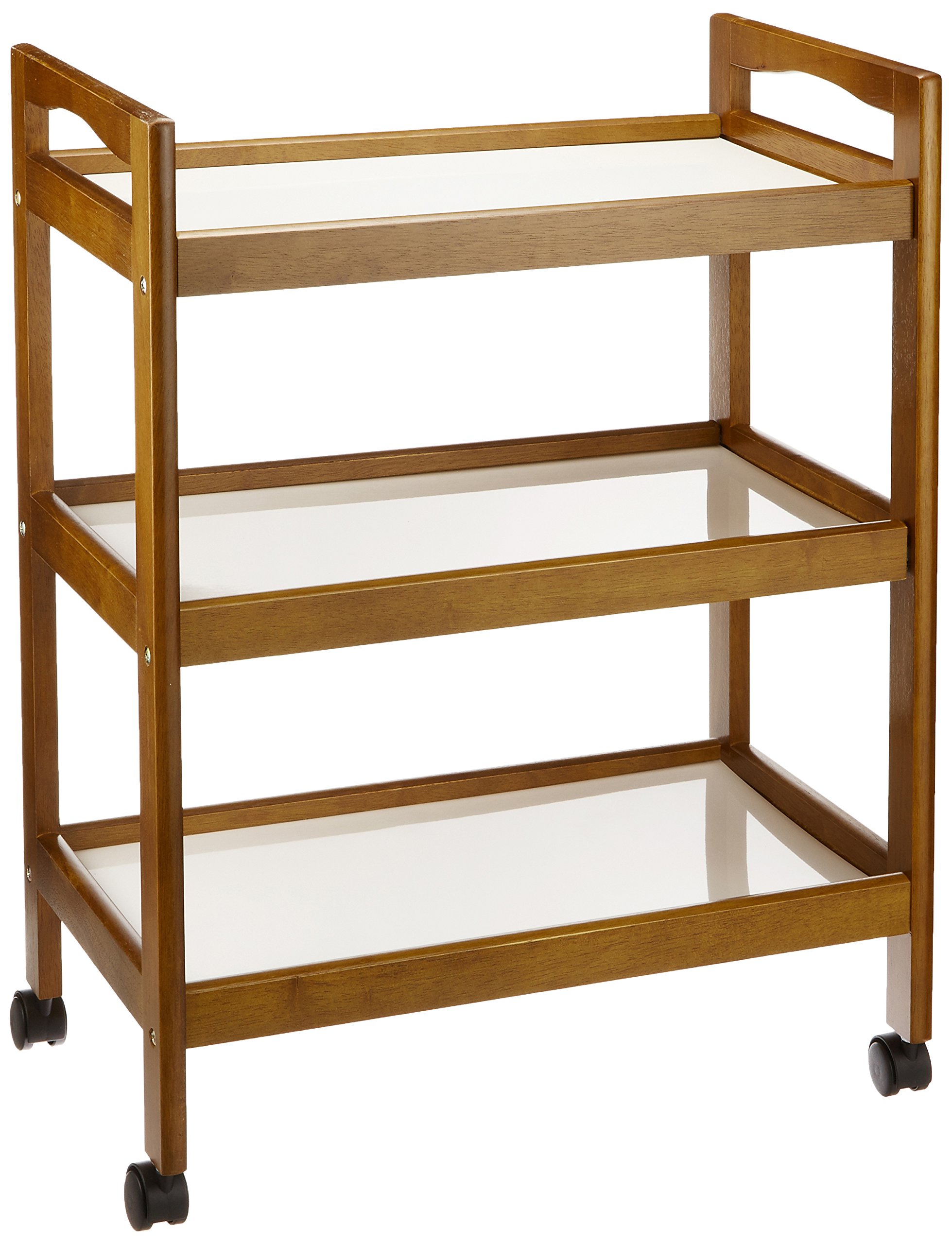 Amazon.co.jp: 山善(YAMAZEN) 木製キッチンワゴン YMW-3(BR) : ホーム