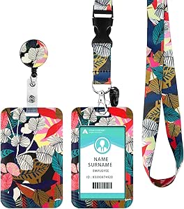 Porte-badge Tour De Cou Avec étui Rigide – Pour Cartes D'identité, Badge Professionnel, Clés