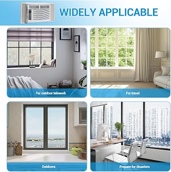 6000 BTU Window Air Conditioner, Smart WiFi AC Unit with Remote Control & Digital Display, Quiet Cooling for Small Rooms up to 250 Sq. Ft., Dehumidifier & Fan Modes, Easy Installation, White