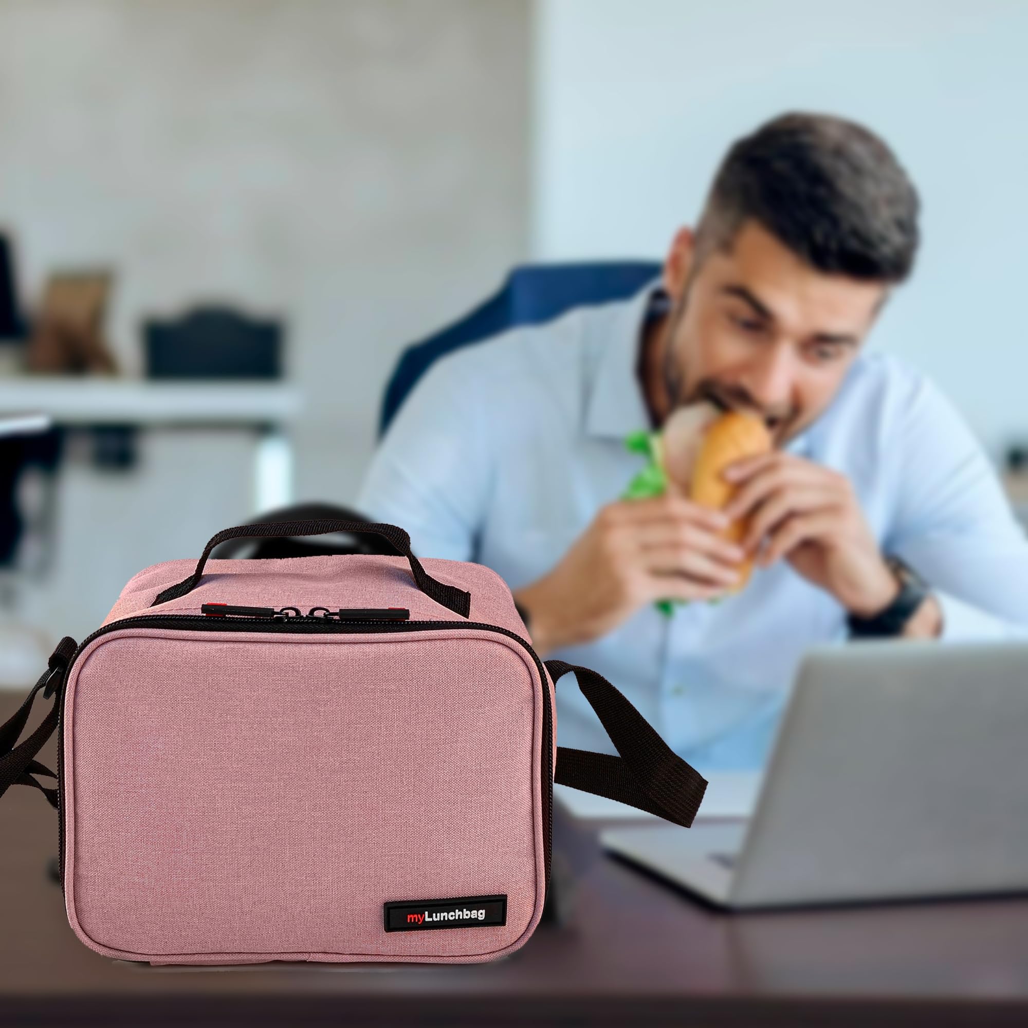 Iris Barcelona Bolsa Térmica Porta Alimentos 8L - Bolsa Almuerzo + Táper de Cristal, Lunch Bag Portátil, Bolsa Térmica comida para Trabajo y Picnic, Mantiene Frío hasta 8 Hs, Nevera Portátil Pequeña