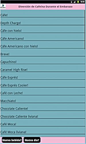 Caffeine Monitor for Pregnancy (in Spanish)