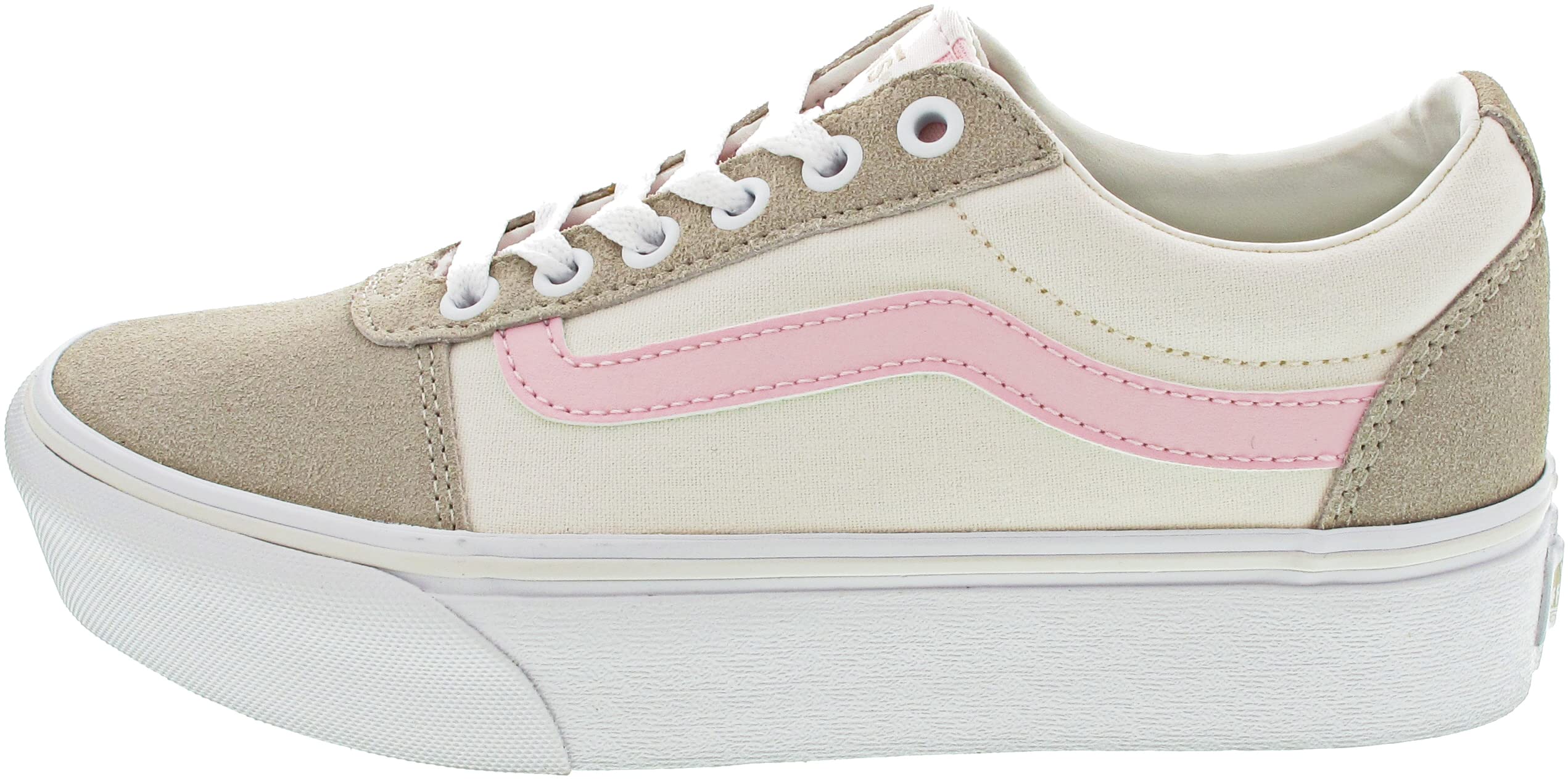 Vans Ward Plateau-Sneaker für Damen, Farbblock, Beige, 36 EU