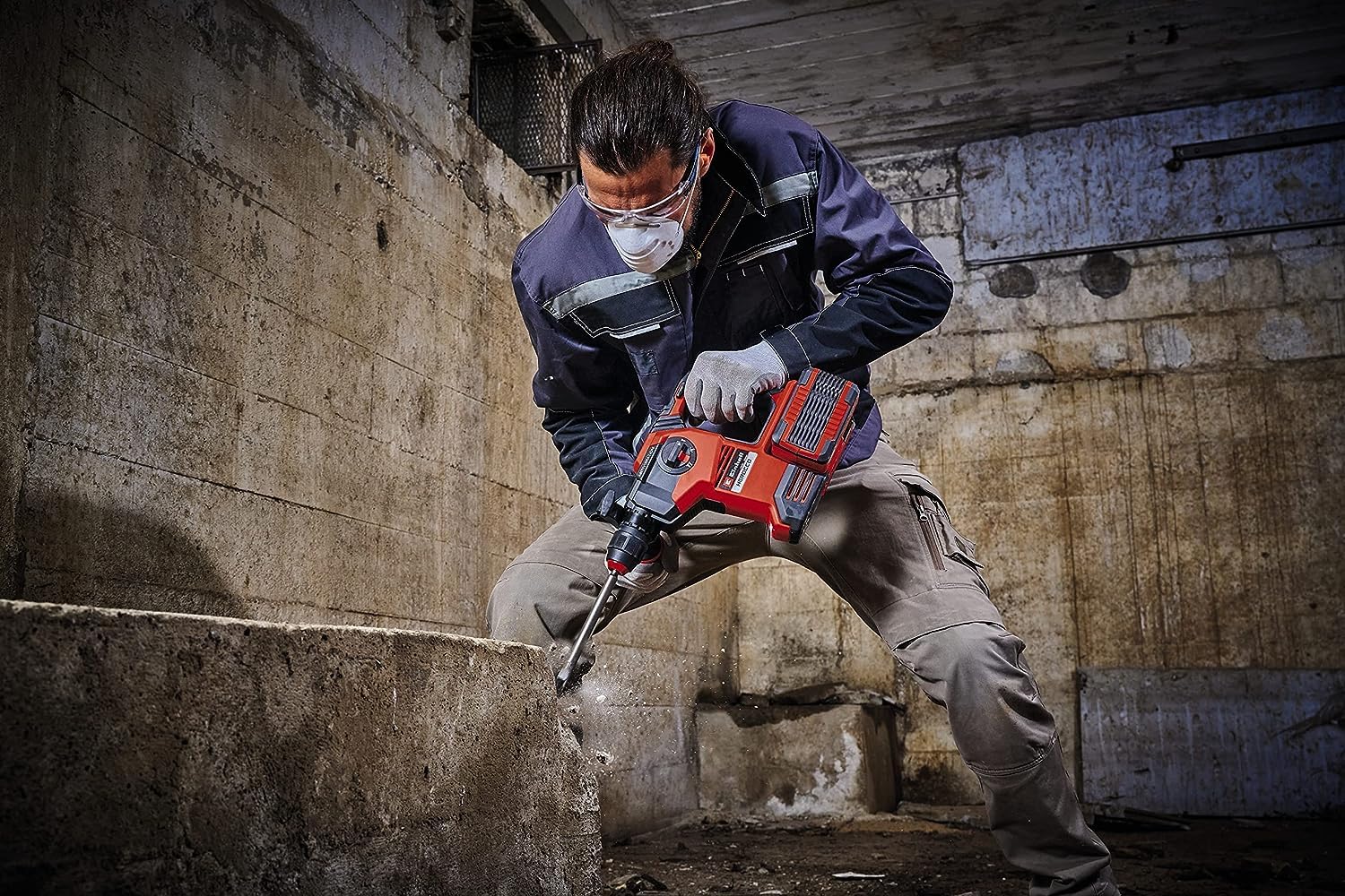 Einhell Akku-Bohrhammer Herocco 36/28 Power X-Change (Twin-Pack, Bohren/Hammerbohren/Meißeln mit/ohne Fixierung, 3.2 Joule, bürstenlos, SDS+, inkl. E-Box, ohne Akku/Ladegerät)