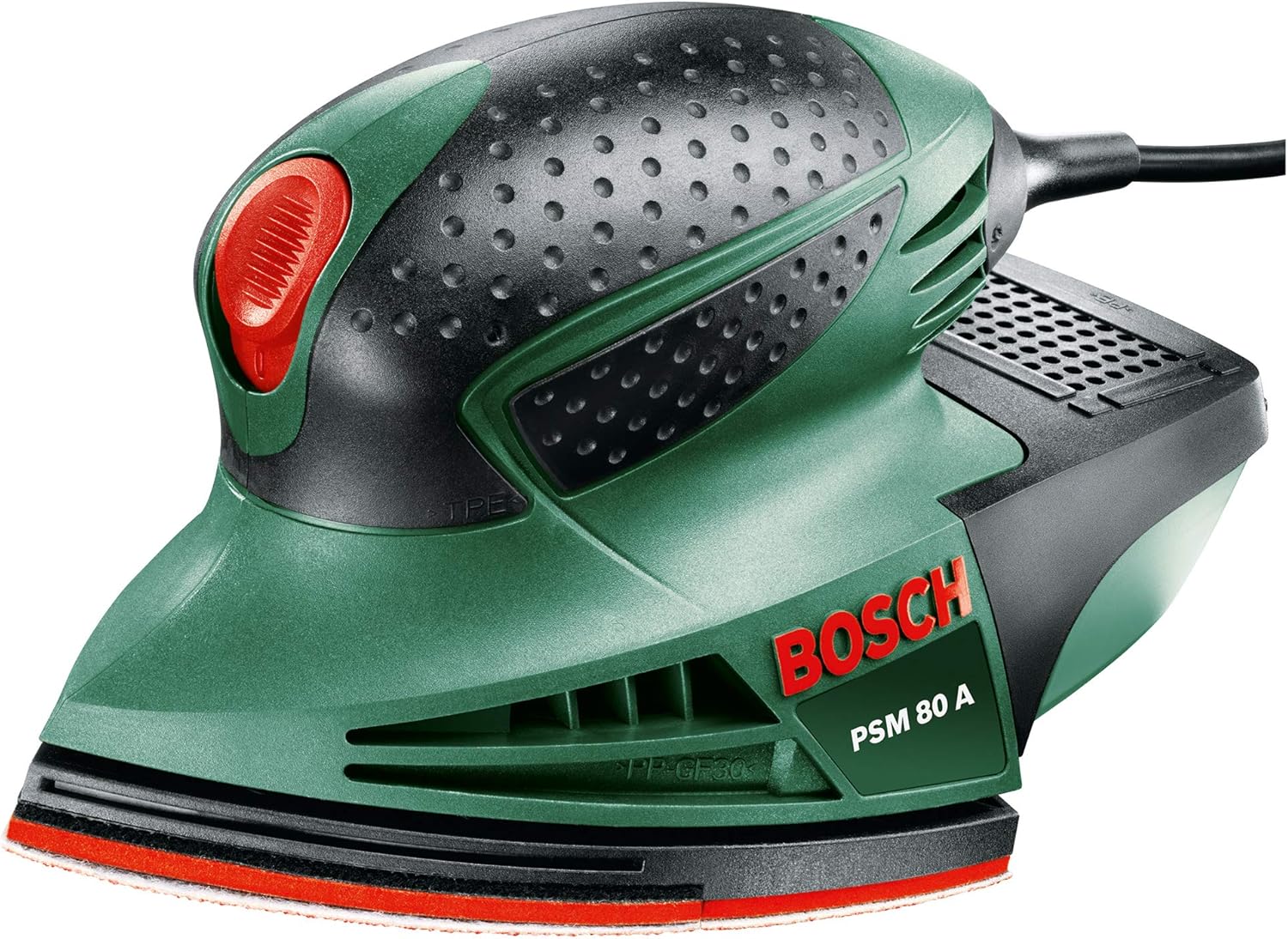 Bosch 80W Electric Multi Detail Palm Sander Kit, Includes 3 x Sanding