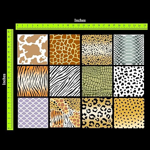 Miniatura 2 de CrafTreat Plantillas reutilizables con estampado de animales (6 x 6), plantillas de pastel y pared para pintar en madera, tela, azulejos, suelo