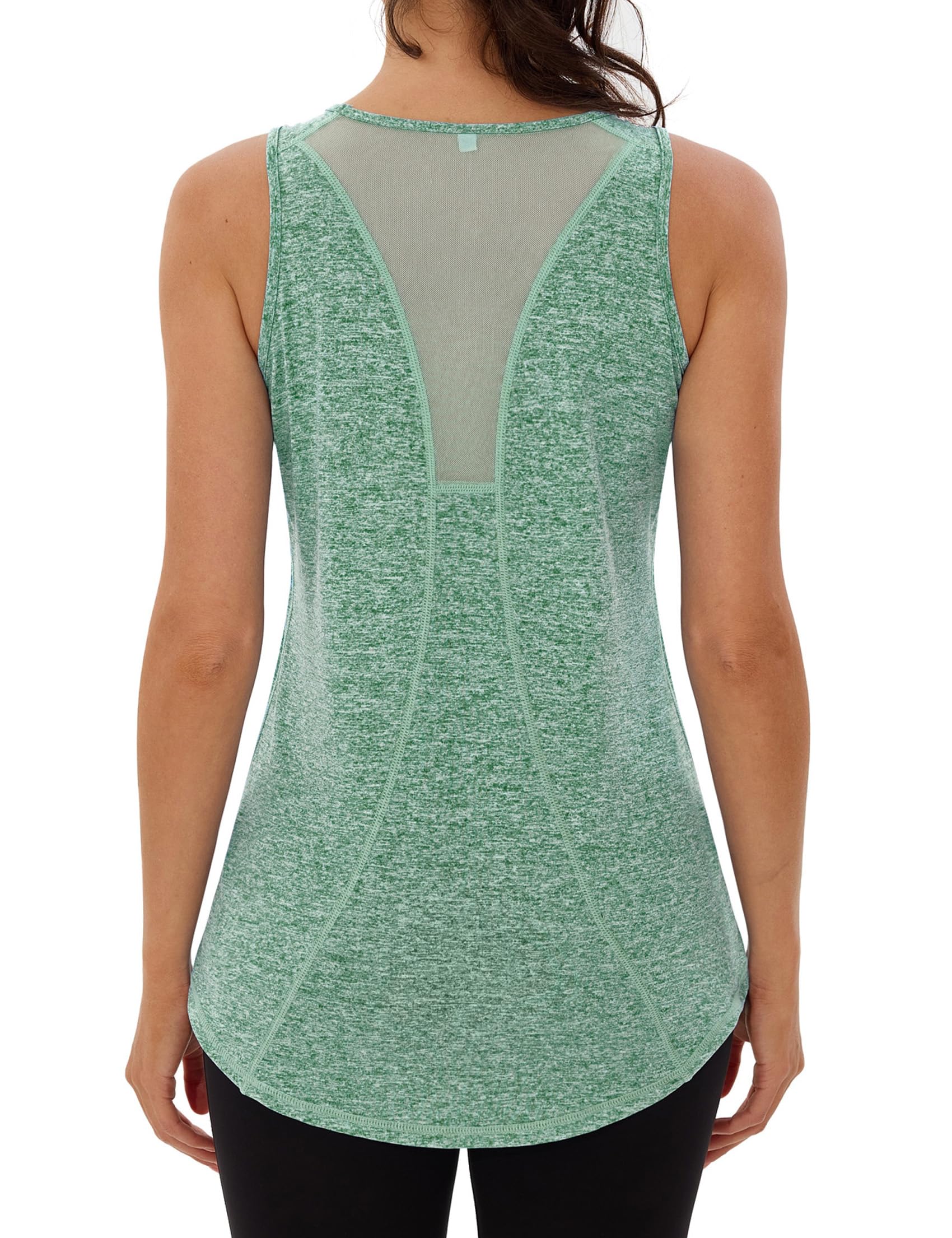 Wayleb Sporttop Damen Yoga Tanktop Mesh Rücken Ärmelloses Sport Oberteil Laufen Fitness Funktions Gym Activewear-Tanktops S-3XL