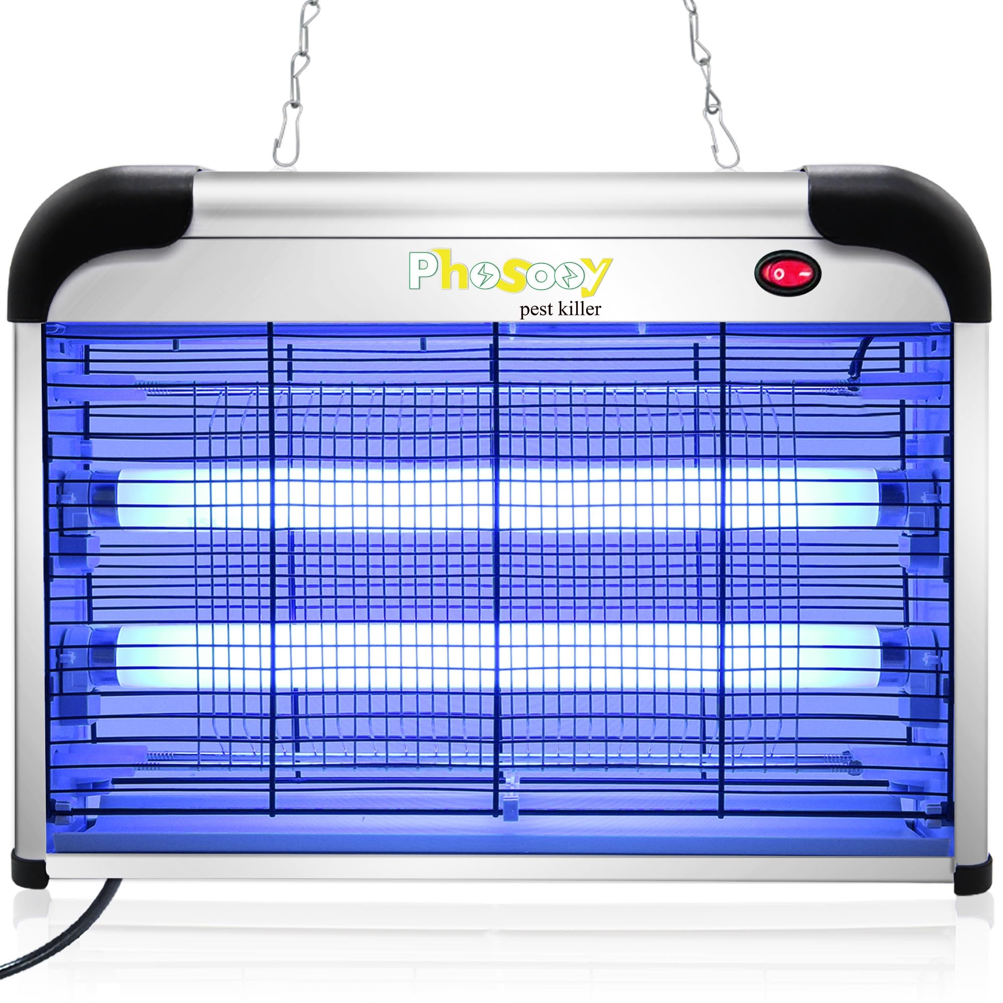 Electric Bug Zapper, 2800V High Grid Indoor Mosquito Killer with 20W Lamps, Plug-in Hanging Insect Trap for Mosquitoes, Moths, Gnats, Flies and Flying Insects Indoor Use