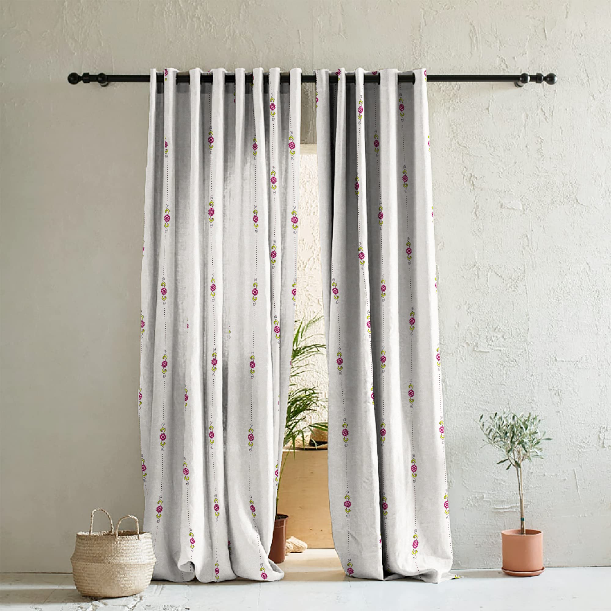SPACES DRAPE STORY Heavy Polyester Fabric Elegant Digital Print Room Darkening Window Curtains (5 Ft, Beige, Set of 2) (DS274) (B0BFX5X4QH) Amazon Price History, Amazon Price Tracker