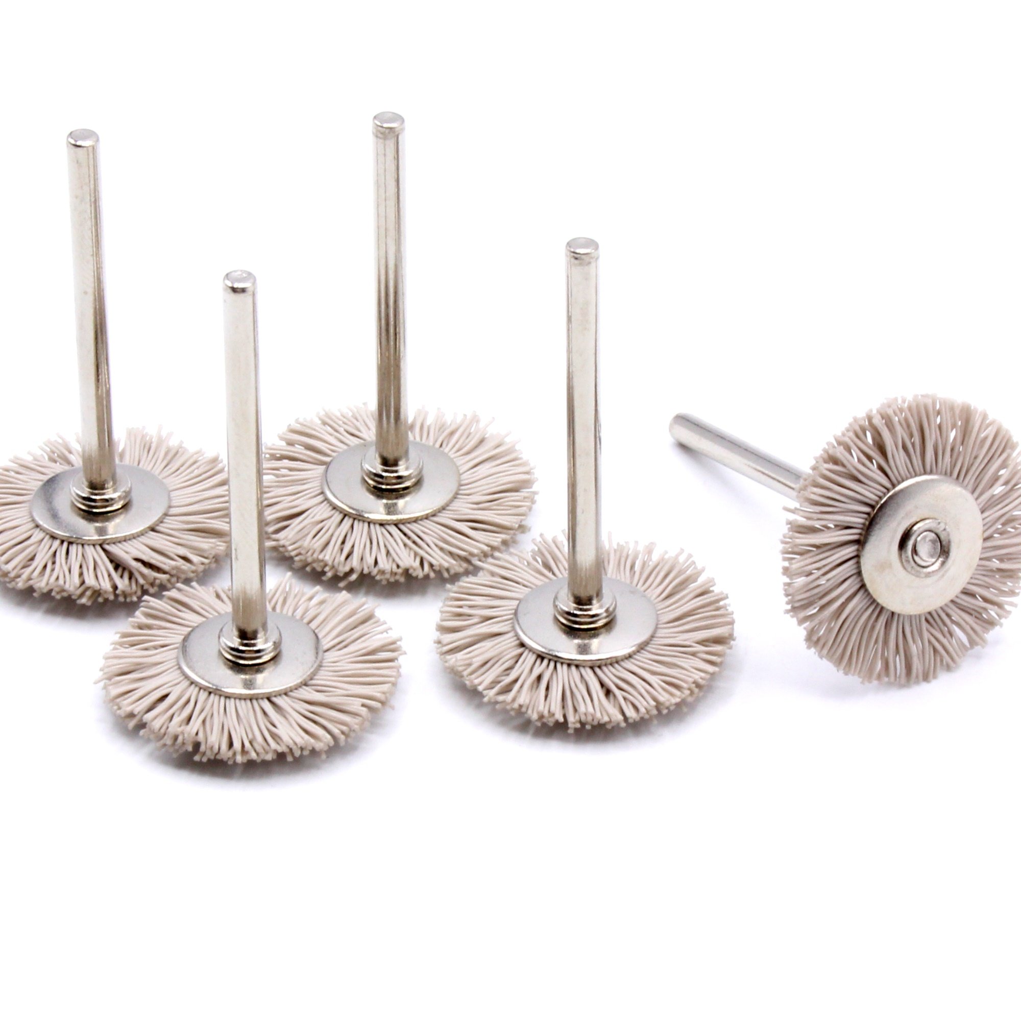 6x Polierscheiben Bürsten Nylon 25mm Rundbürste Borsten Bürste für Dremel Proxxon u. a