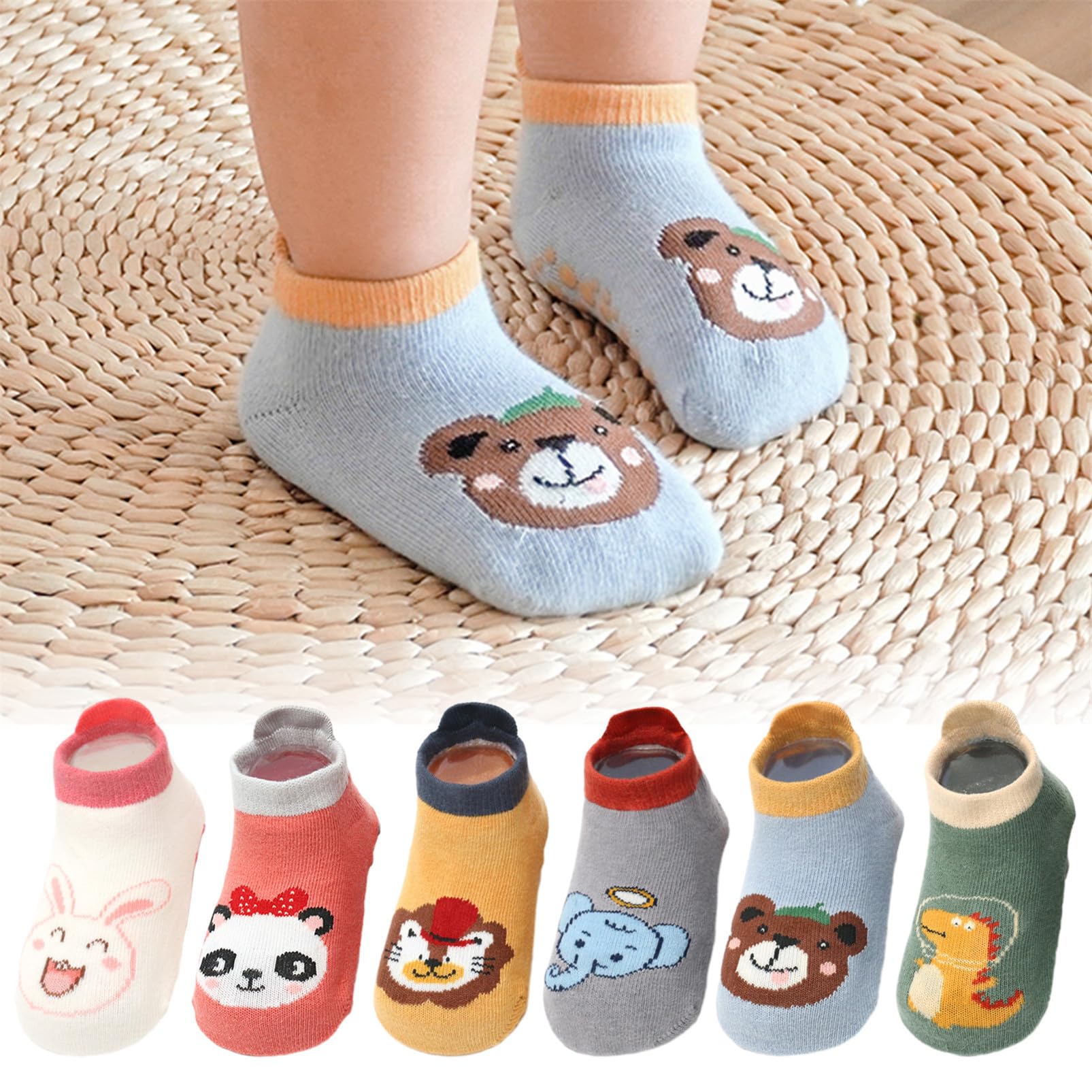 outfit spring Calzini Antiscivolo Bambino Bambina Calze Antiscivolo in Cotone Motivi Animali Neonata Bambini Calzini Invernali 0-12 Mesi 1-5 Anni Compleanno Regalo