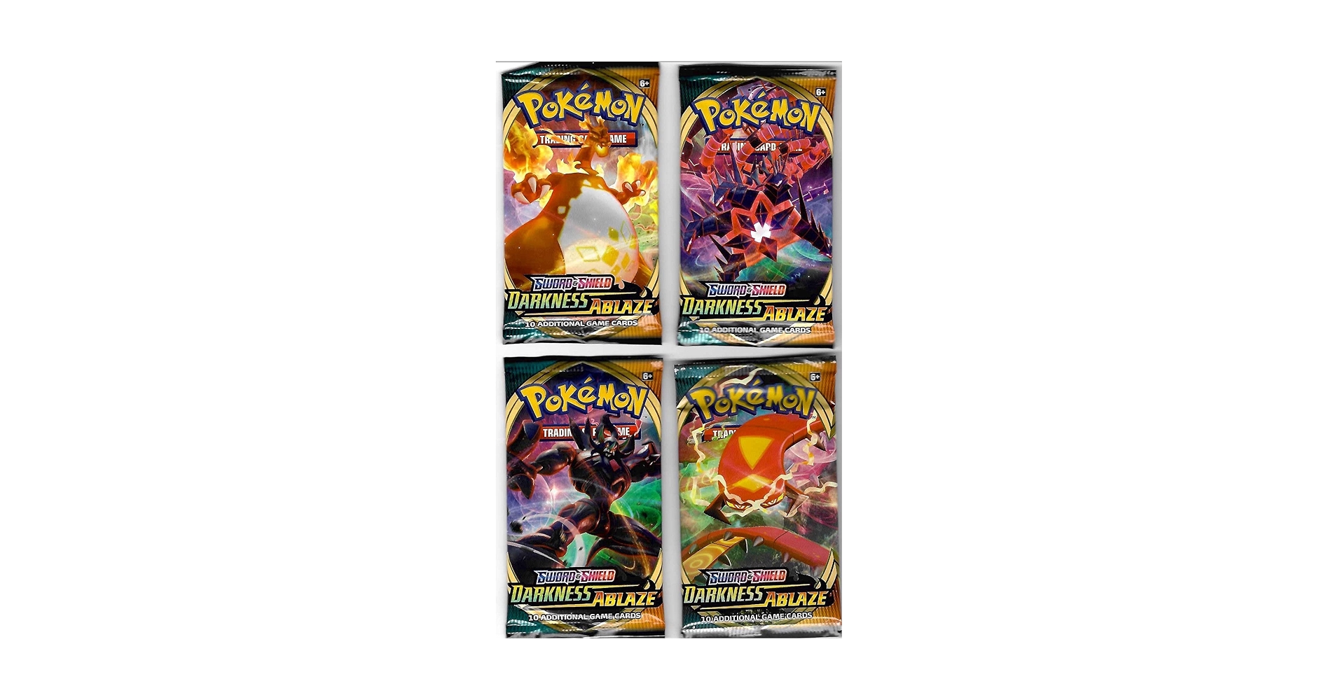 Amazon.com: 4 x Pokemon Sword & Shield 3 Darkness Ablaze Booster