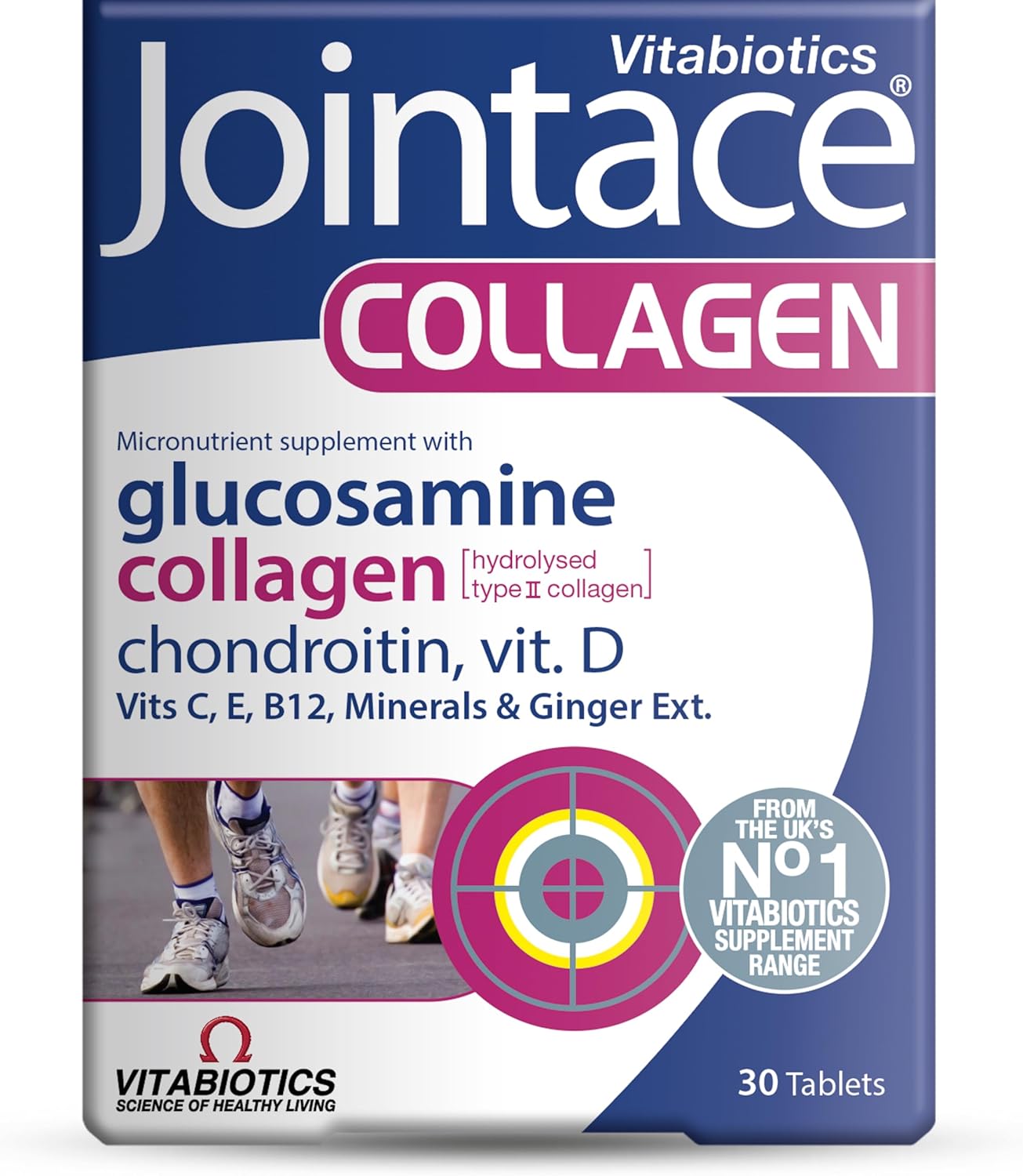 Jointace Collagen by Vitabiotics – Advanced Bone & Cartilage Support – Includes Collagen, Glucosamine & Chondroitin & Ginger