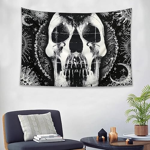 Miniatura 1 de GEPAS 1989s Tapestry Band Album Cover Tapestry Romantic Constellation Skeleton Rose Tapestries Wall Hanging decor for Living Room Dorm,Home, Bedroom