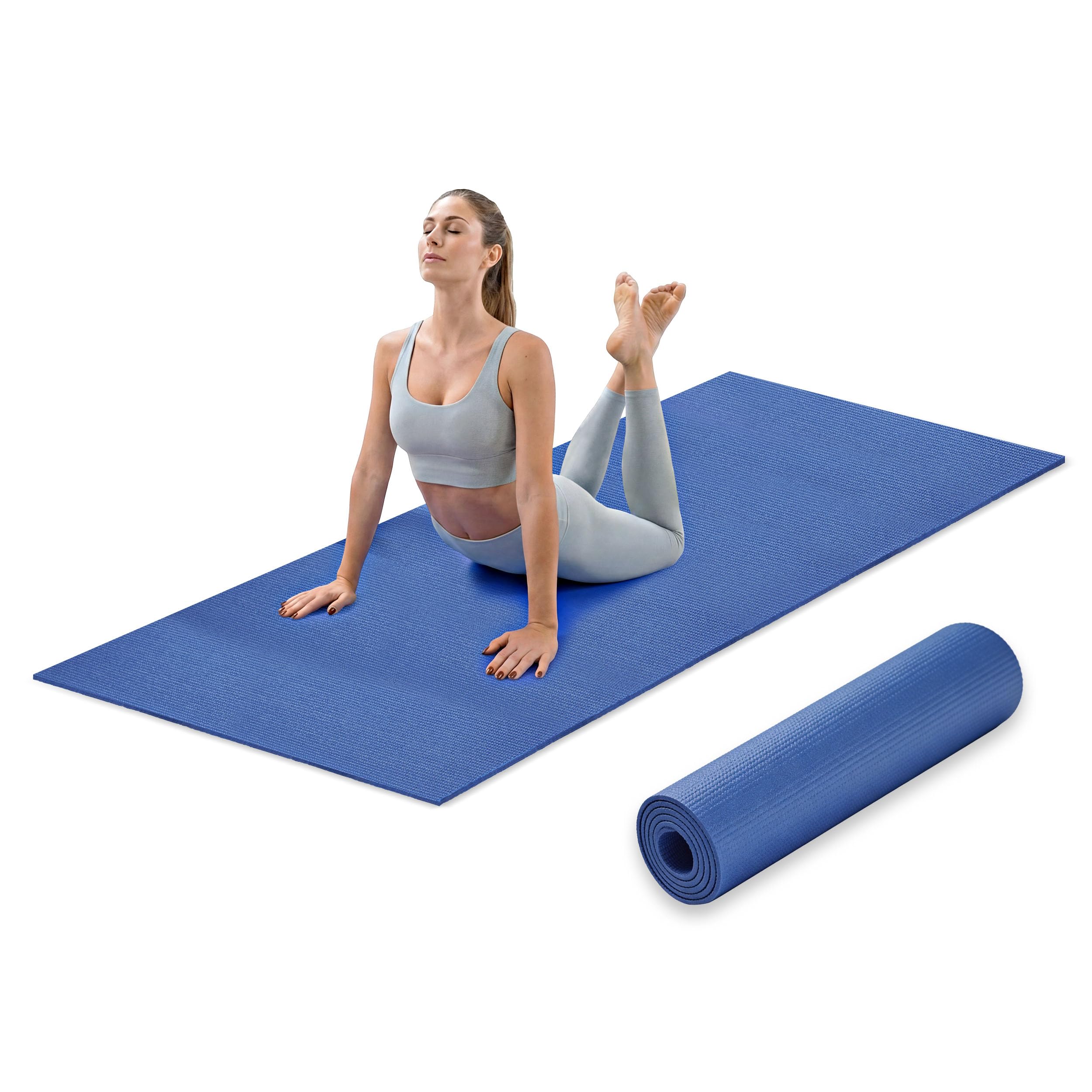NBR - Tappetino da yoga extra spesso, antiscivolo, in schiuma (3-15 mm), multiuso, durevole, supporto imbottito per yoga, pilates e allenamenti (viola, 15 mm