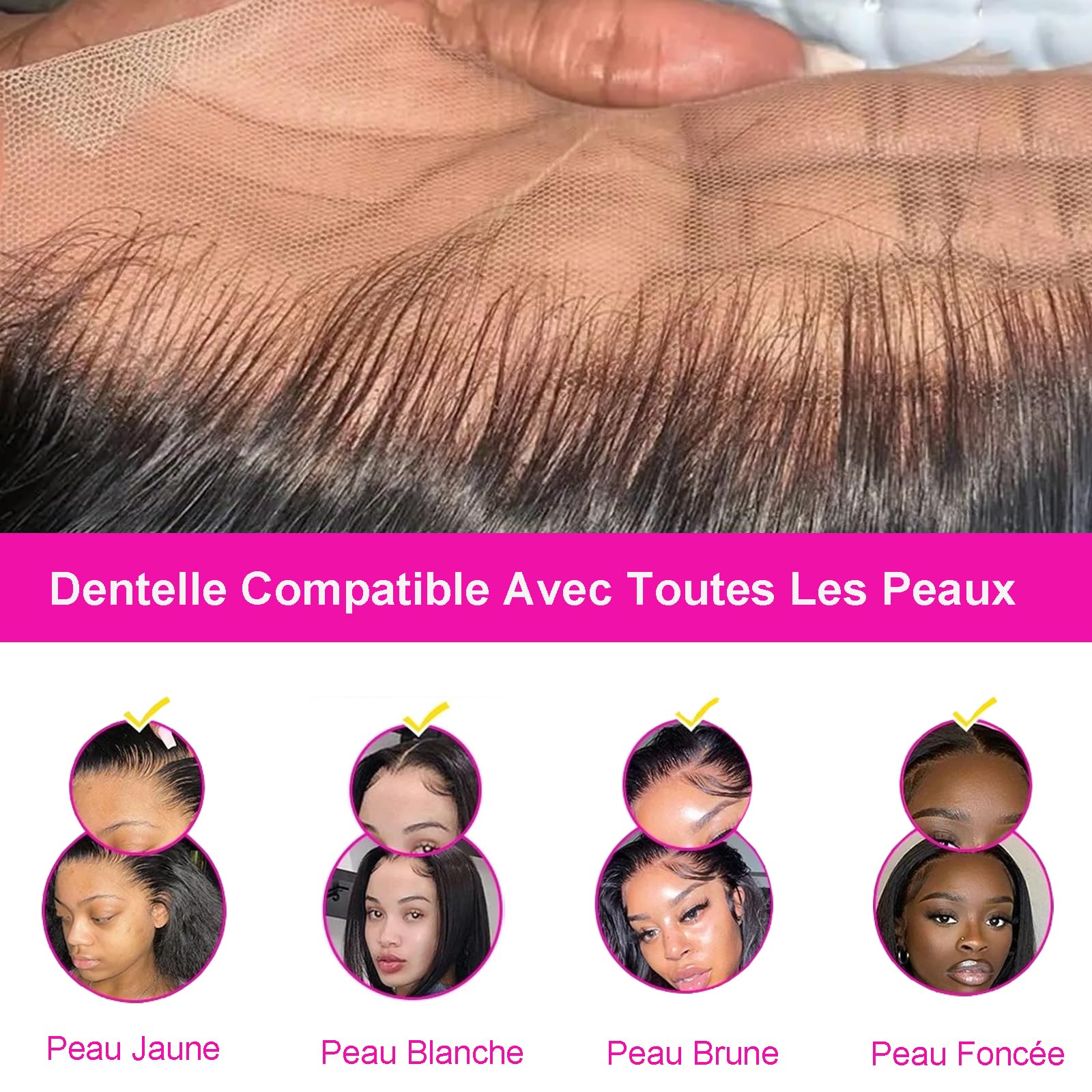 13X4 Tissage Naturel Cheveux Humain Closure Body Wave 12 Pouces