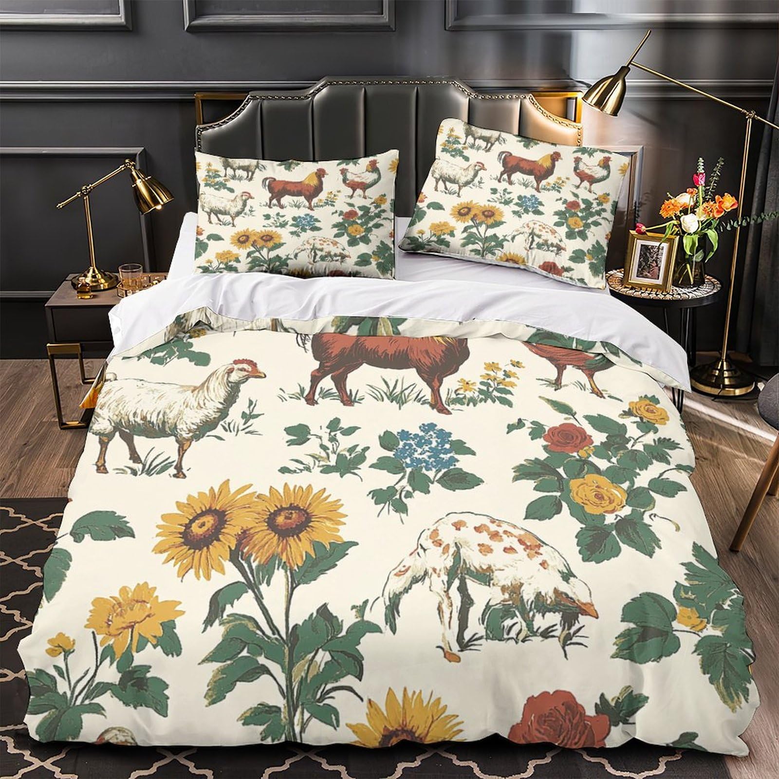 Housse de couette résistante enfants avec fermeture éclair pour lit double 200x200