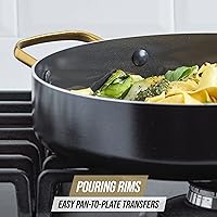 Vista 12 de Blue Diamond Sartén de 4 cuartos de galón con tapa, cerámica de diamante no tóxica sin PFAS de inducción, antiadherente, apta para lavavajillas