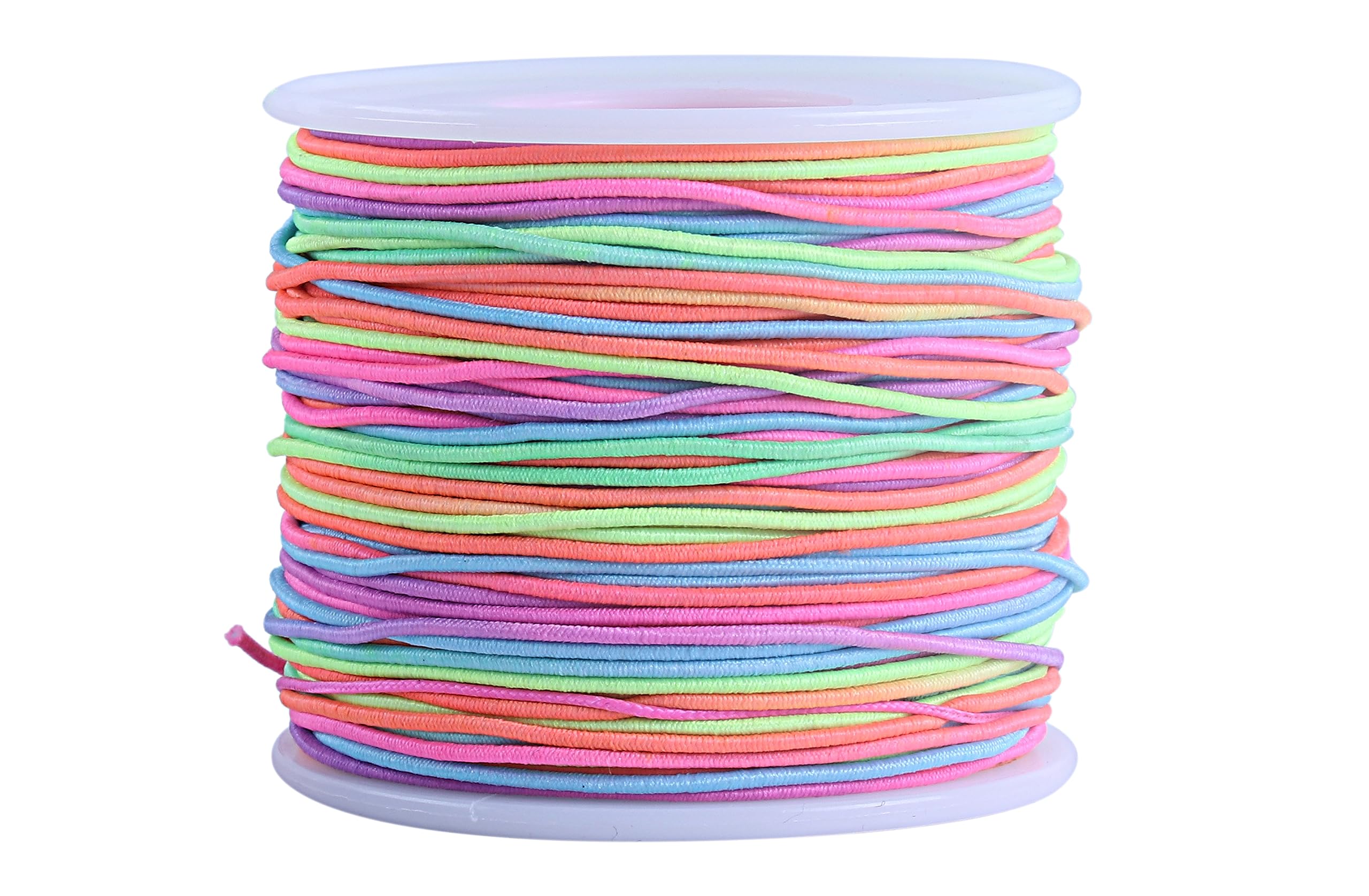 KONMAY 3 Rolls 1.0mm Rubber Elastic Cord, 135 Meters Mixed Stretchy Bracelet Strings for Necklace Beading, Jewelry Making and Crafting - Image 3