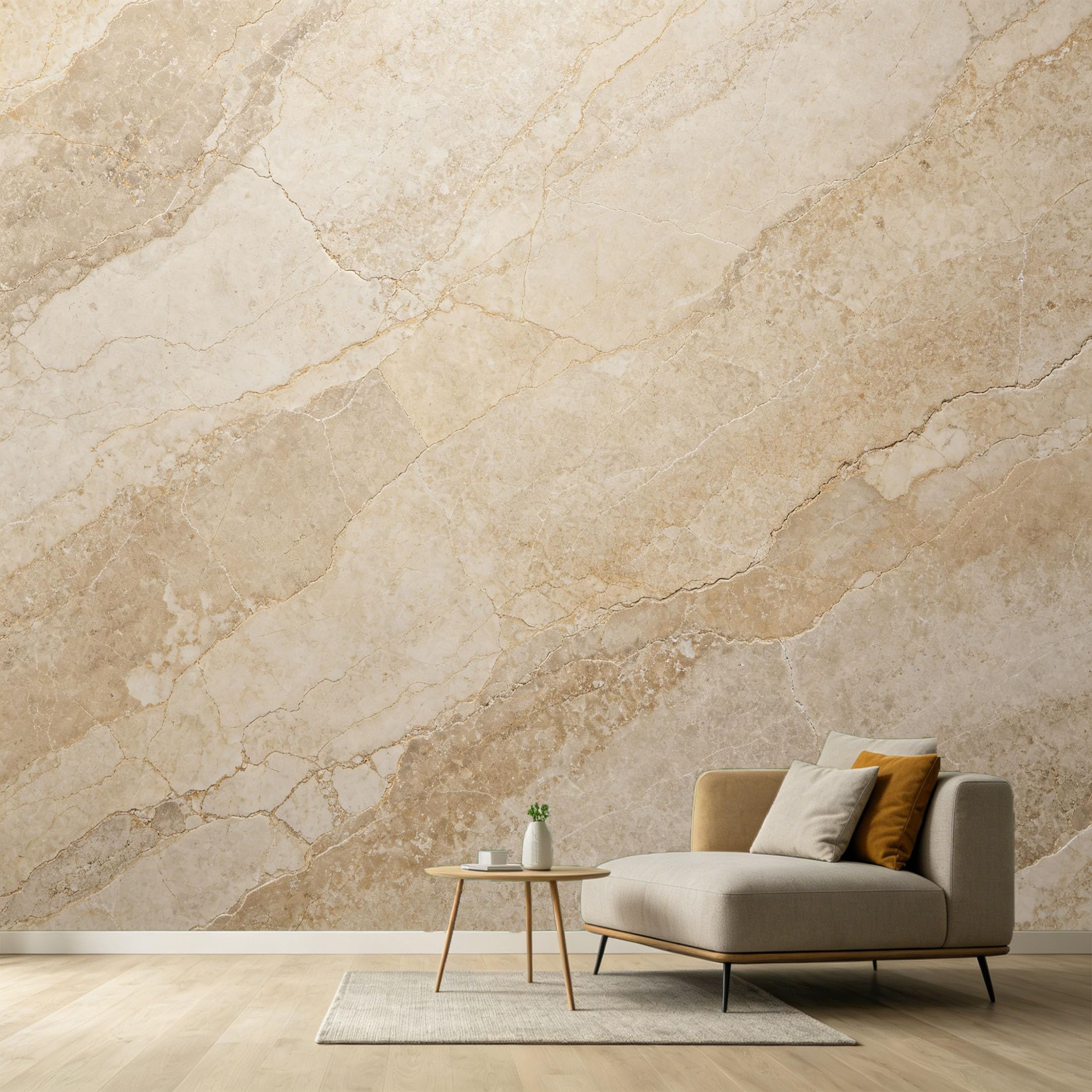 Custom Size Wall Murals Beige Marble Stone Texture Minimalist Modern Contemporary Natural Veins SelfAdhesive Wall Fabric Removable Large Wallpaper for Photo Living Room