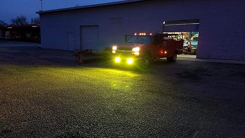 Miniatura 7 de AUXTINGS 2 x 7 pulgadas 30 W amarillo ámbar de una sola fila LED barra de luz 3000 K perfil bajo ultra delgado mini haz de inundación LED