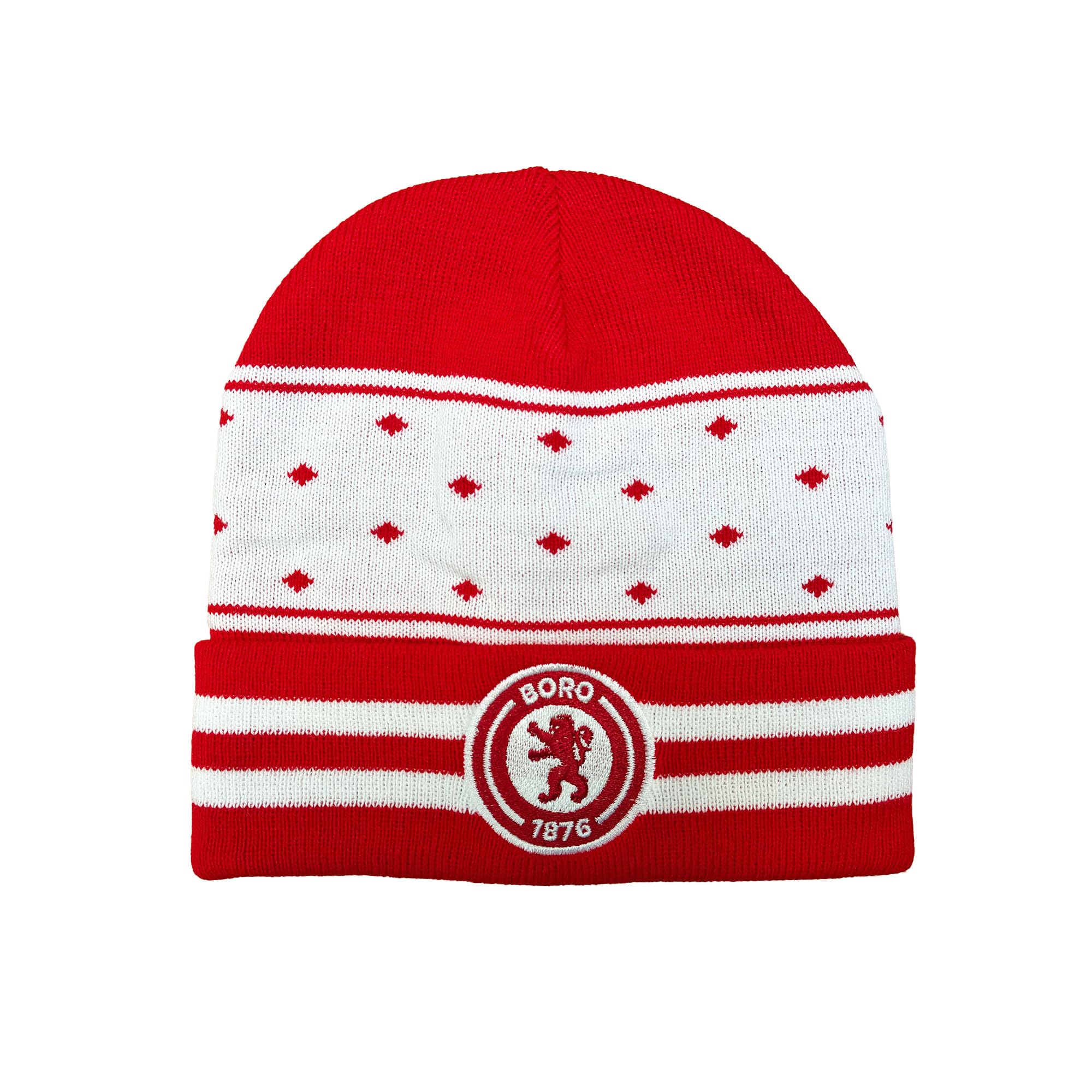 Beyond Happy Unisex Multicolor Middlesbrough Bronx Hat - Boro Football Fans Winter Hat