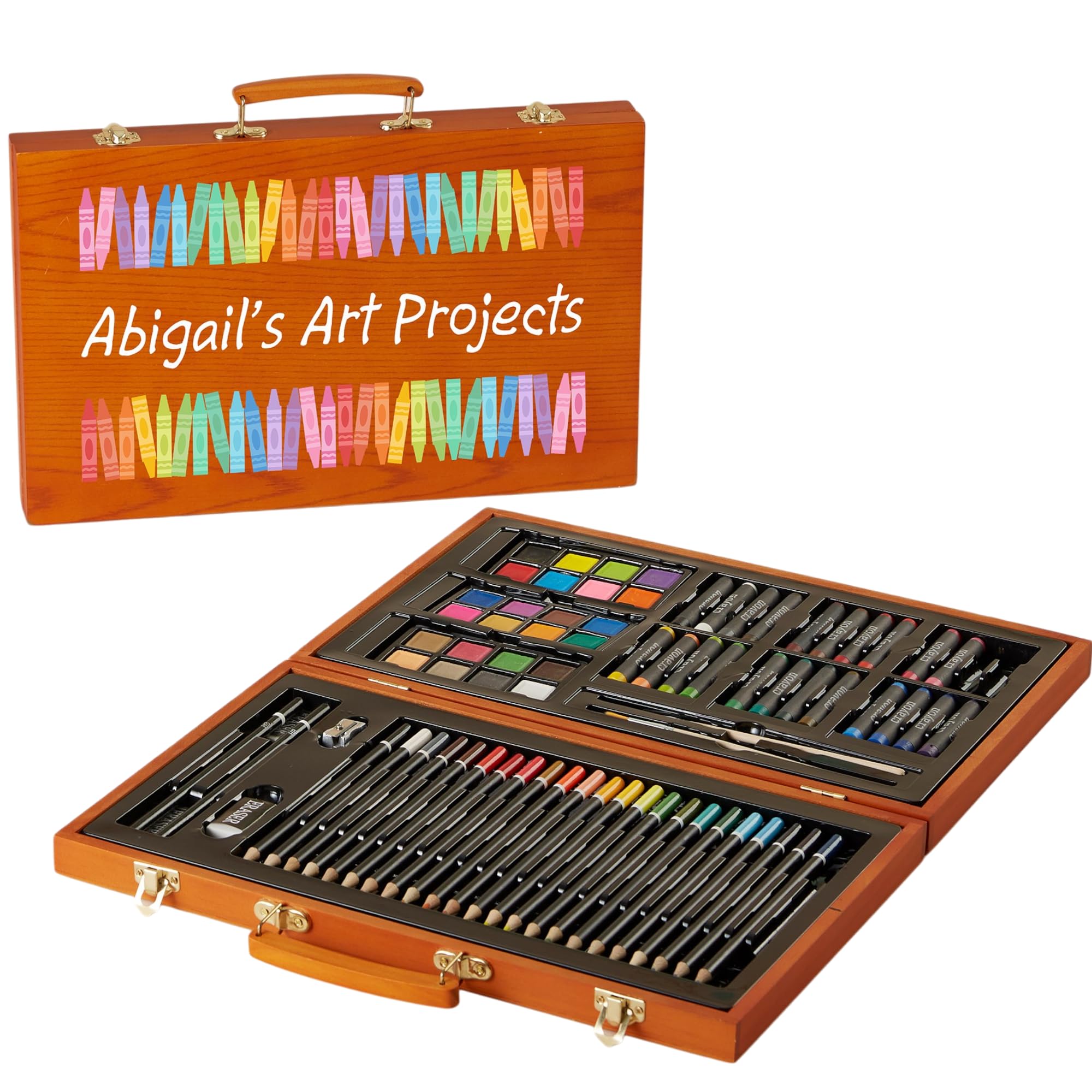 Personalization Universe Watercolor Crayon Personalized Art Set