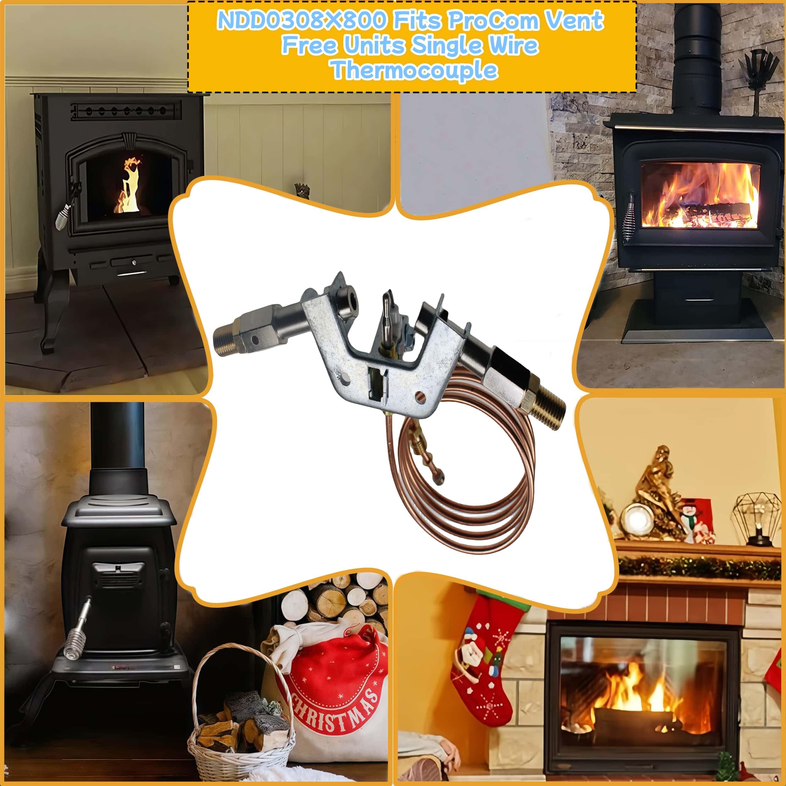 NDD0308X800 - Encendedor de chimenea de gas para unidades ProCom sin ventilación, termopar de un solo cable