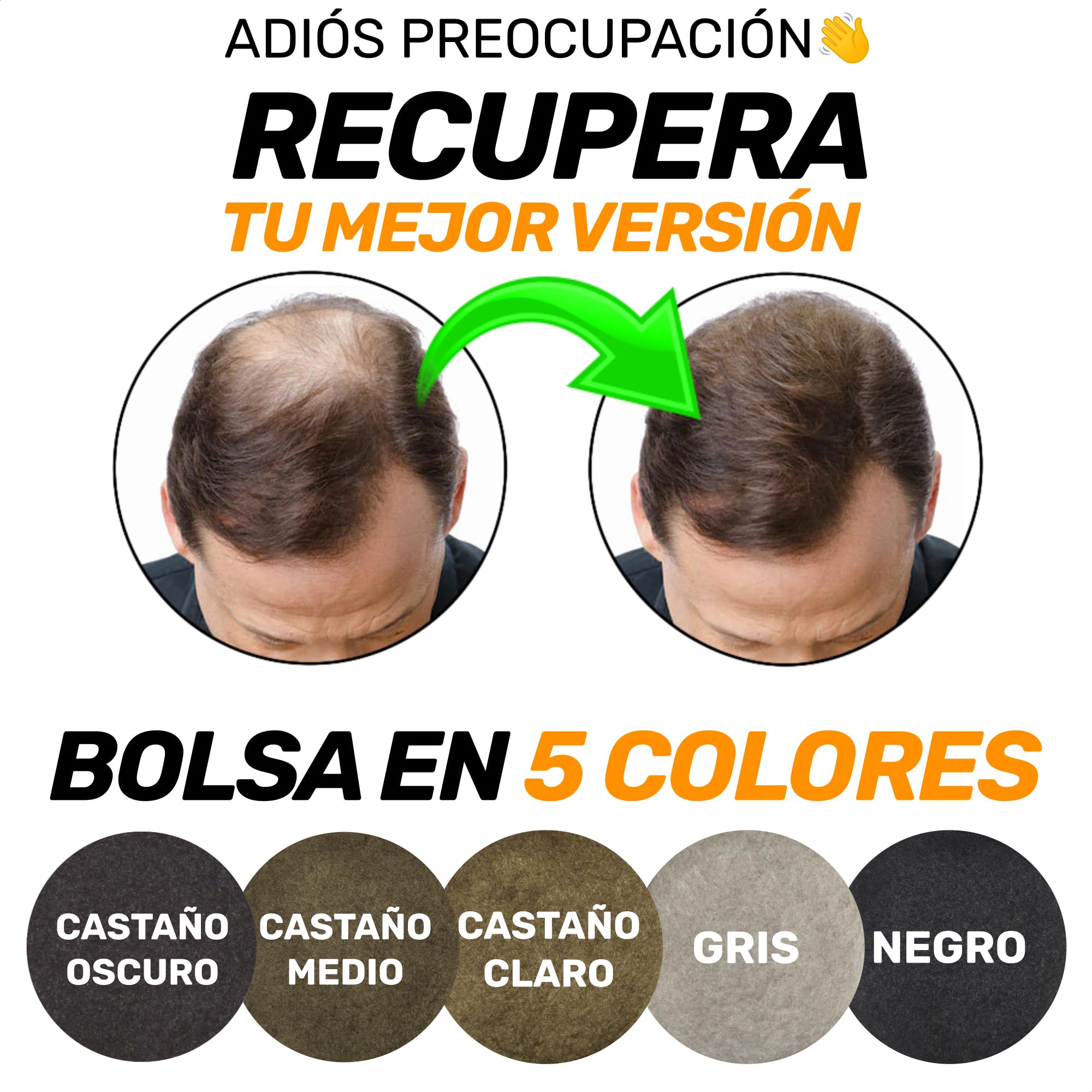 Maxter Fibre Capelli GRIGIO + Spray Applicatore + Borsa di Ricarica 100g - Polvere Volumizzante Capelli per Nascondere la Caduta dei Capelli e la Calvizie - Fibre Cotone per Capelli