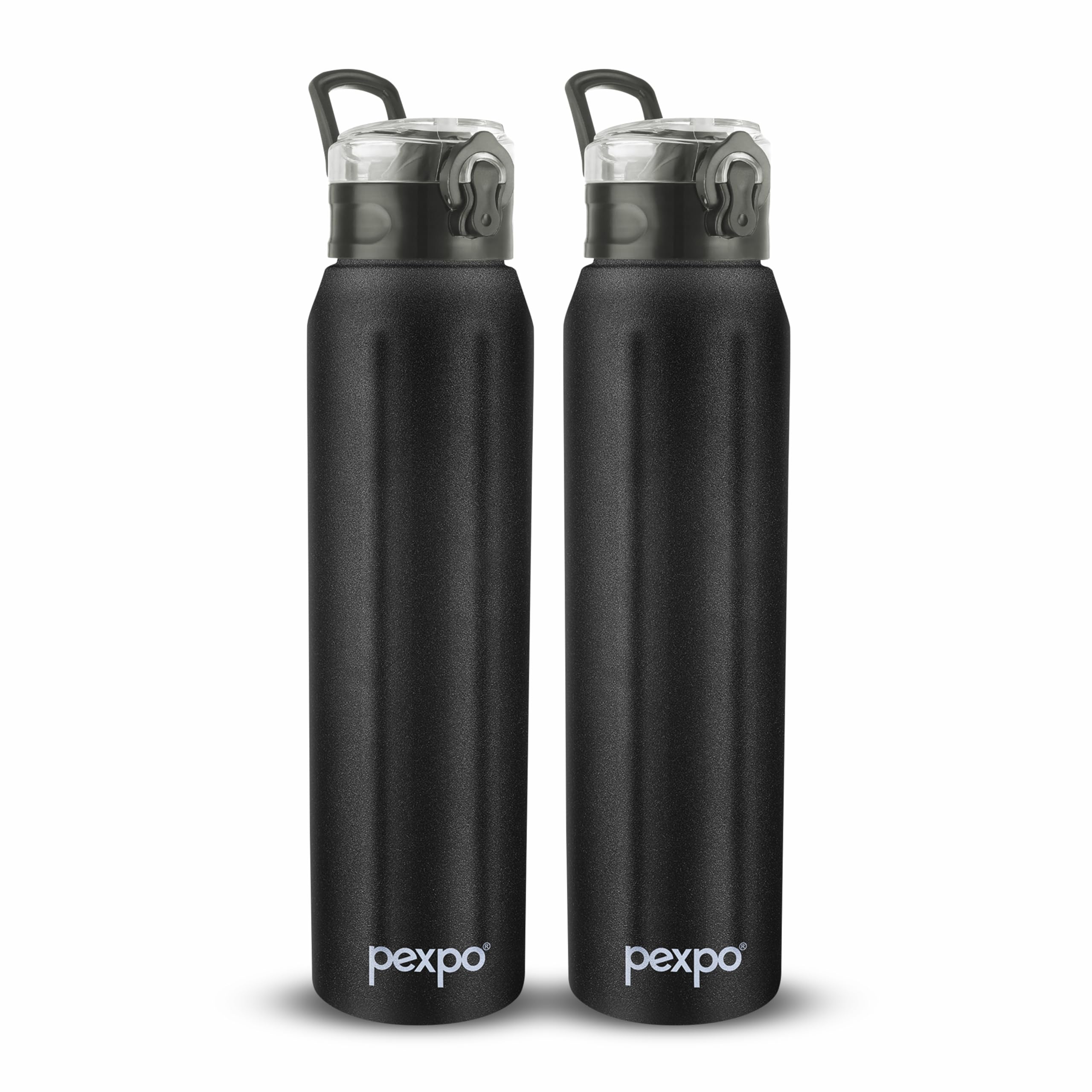 PEXPO Stainless Steel Sipper Water Bottle | 1000ml, Pack of 2, Knight Black | Eco-Friendly | Steel Water Bottle | Home | Kitchen | Gym | BPA Free | Sports | Eco Friendly | Suitable For Adults & Kids (B0CLZZLN3F) Amazon Price History, Amazon Price Tracker