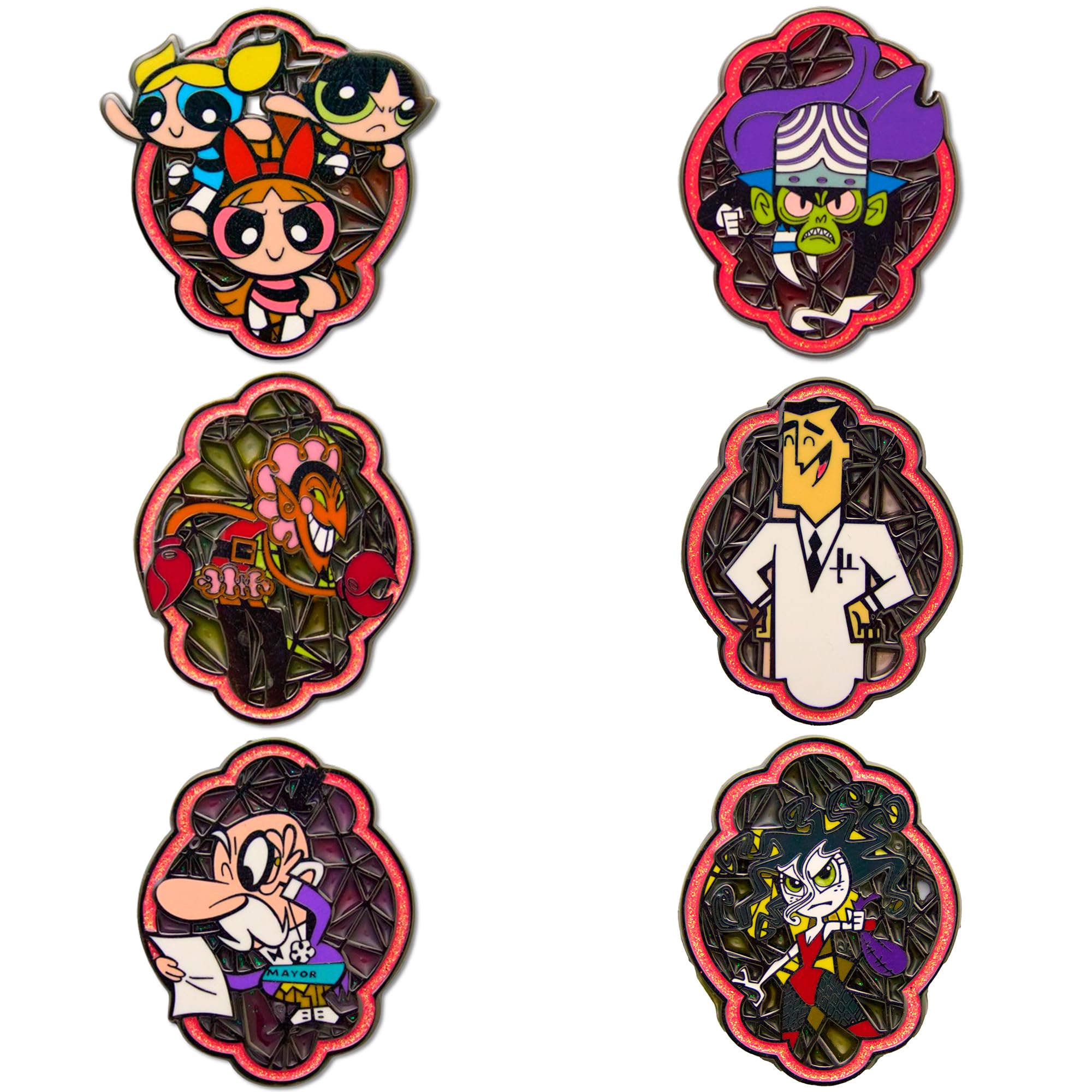 Powerpuff Girls Mystery Enamel Pin Blind Box Series, Powerpuff Girls Group, Professor, Mojo Jojo, Mayor of Townsville, HIM, or Sedusa
