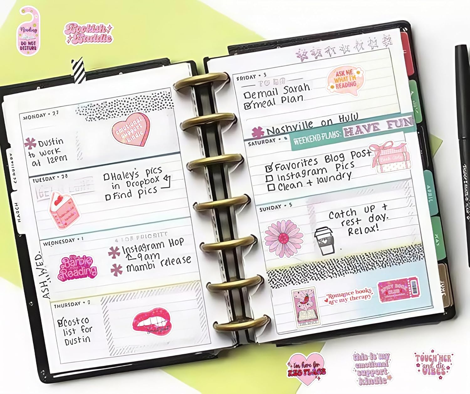 200PCS Romance Bookish Stickers for Kindle, Holographic Waterproof Book Stickers for Water Bottles, Bookish Gifts Set for Adults Reader, Gilltery Reading Decals for Laptop Ebook Pad Journal Scrapbook - Image 5