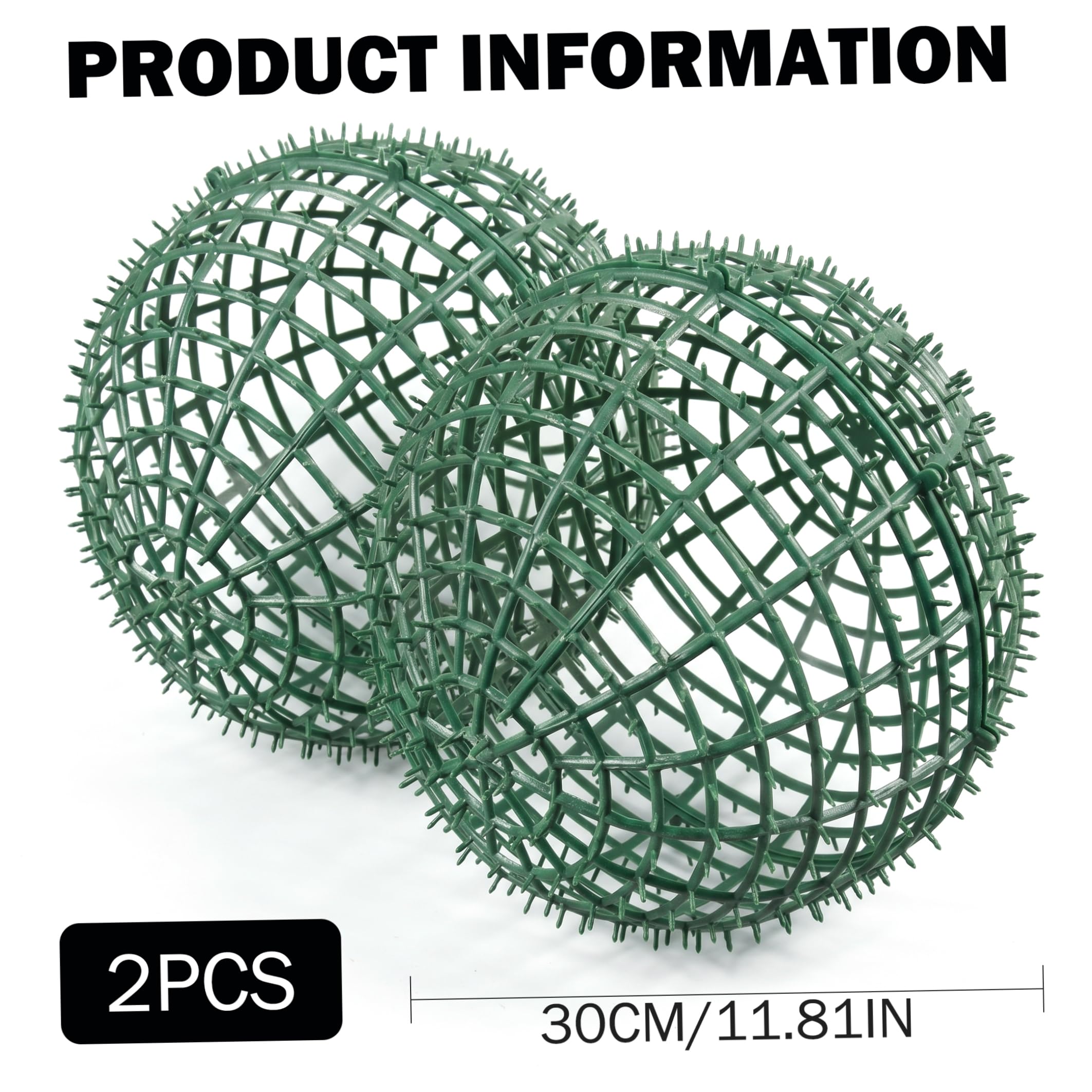 Paquete de 2 Marcos topiarios Resistentes, Formas de plástico para arreglos Florales de Bricolaje, decoración de Eventos de Boda, Modelado de Plantas de jardín, 30 cm / 12 Pulgadas