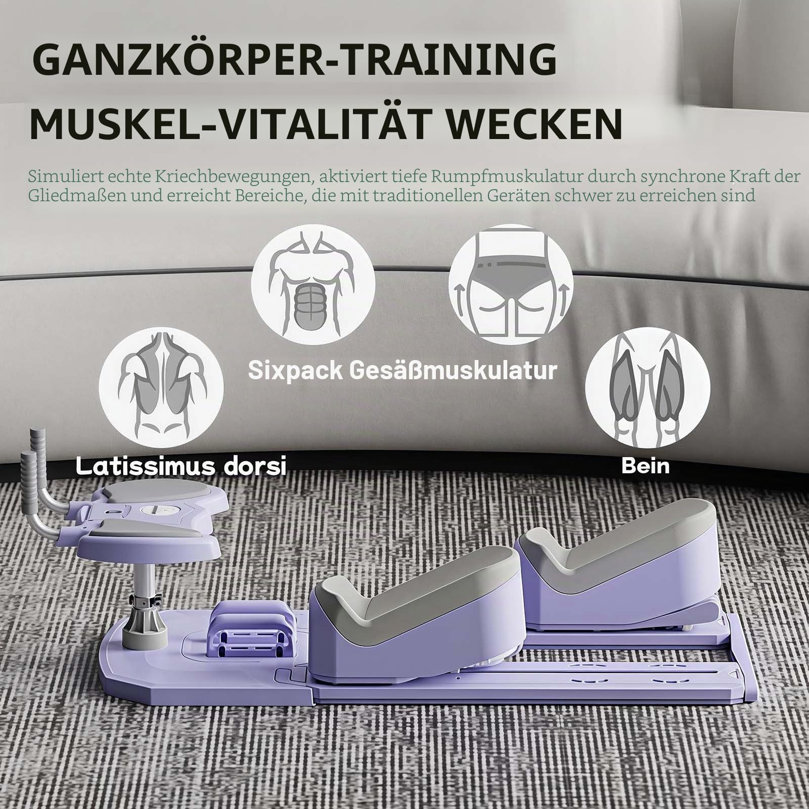 6-in-1 Wirbelsäulentrainer, Taillentrainer, digitaler Timer, Heim-Fitnessgerät für Taillentrainer, Workout, Taillenstraffung, Rücken, Beindehnung