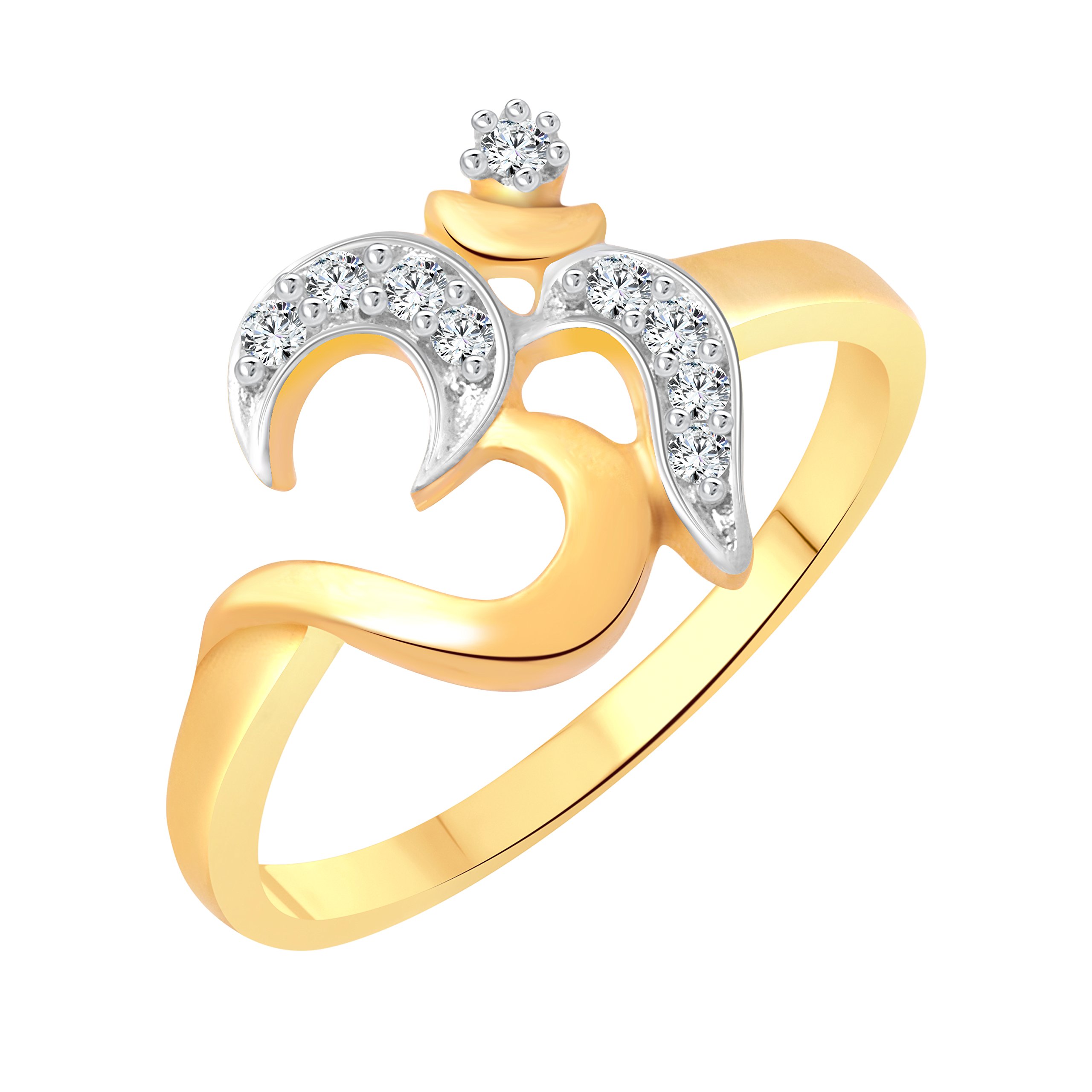 Vighnaharta valentine day gift valentineday gift for her gift for him gift for women gift for men Manokaya Om CZ Gold and Rhodium Plated Alloy Ring for Women and Girls - [VFJ1202FRG9] (B09TWVSNRP) Amazon Price History, Amazon Price Tracker